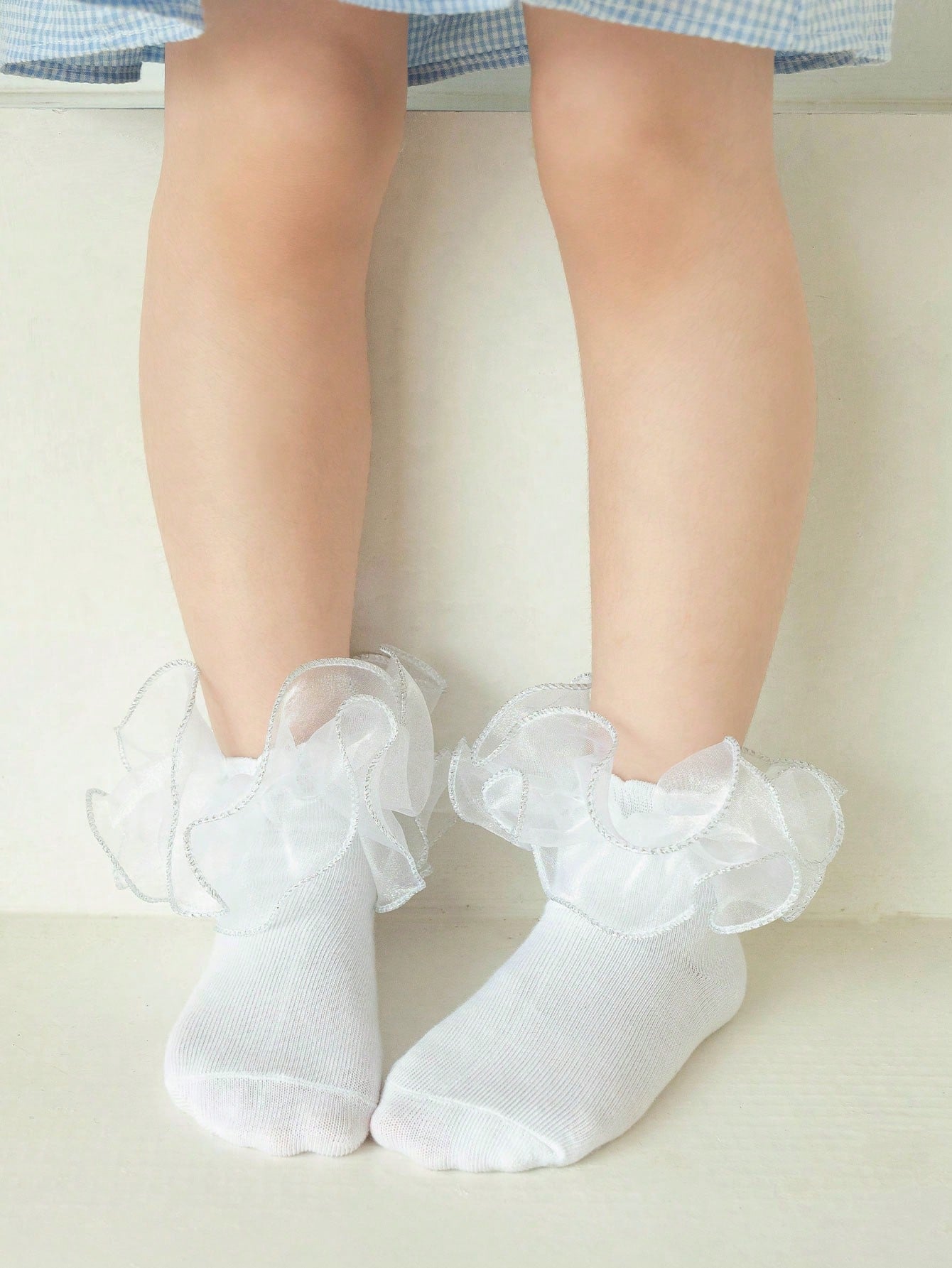 1pair Best Selling White Lace Socks With Breathable Sole