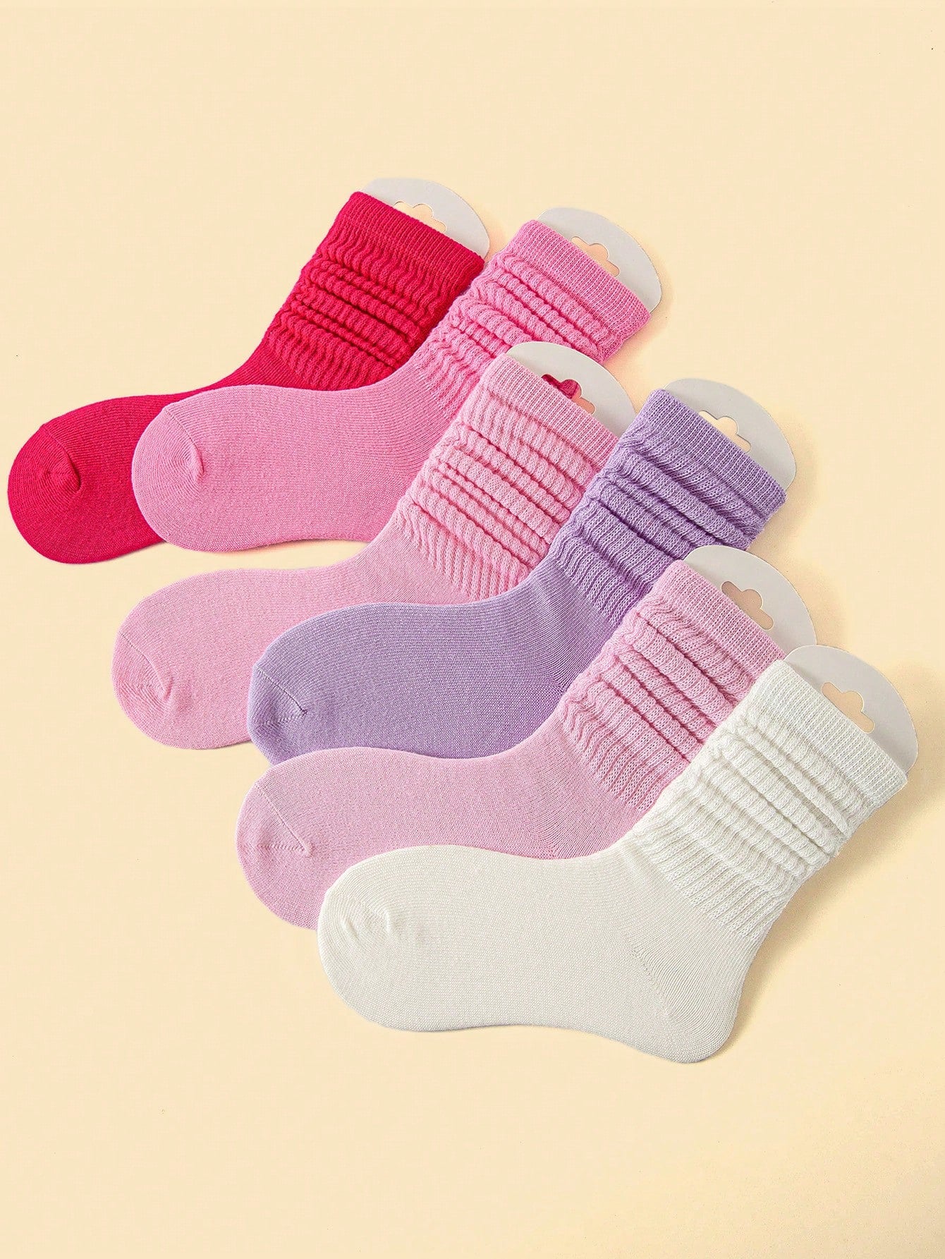 6 Pairs/Set Children's Socks, Coffee-Colored Fashionable, Breathable, Comfortable, Soft, Trendy Pile Socks Suitable For Daily Life Or Back-To-School Outfits