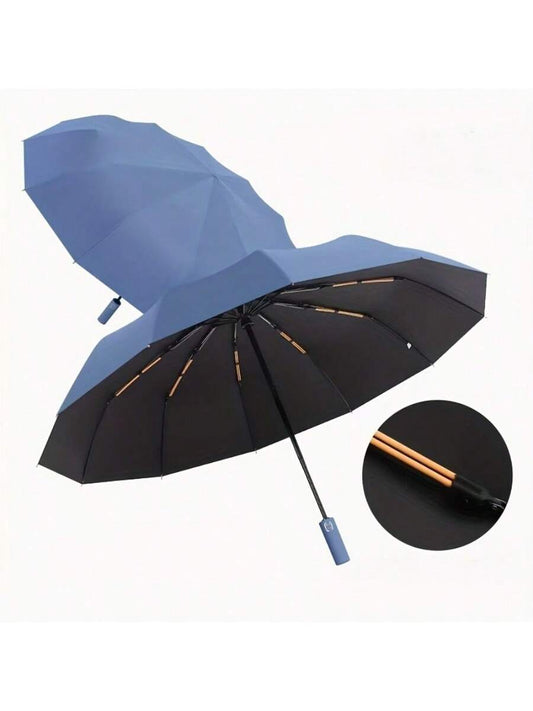 24-Bone Automatic Umbrella, Wind-Resistant & Durable, Men's Essential Business Accessory, Dual-Purpose Anti-UV Canopy For Sun And Rain Protection