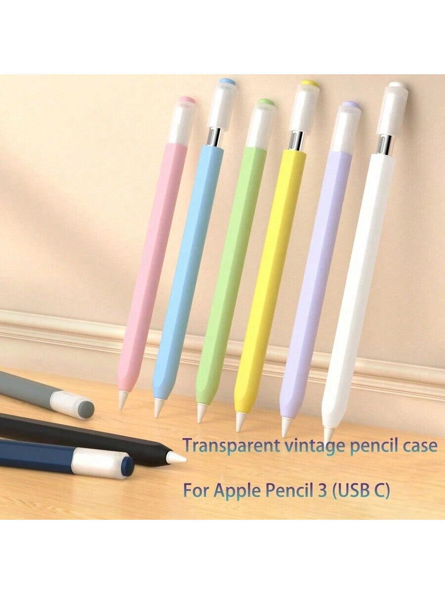 1Pc Pencil Case Compatible With Apple Pencil 3nd Generation Case  Anti-Collision Classic Design Durable Silicone Case