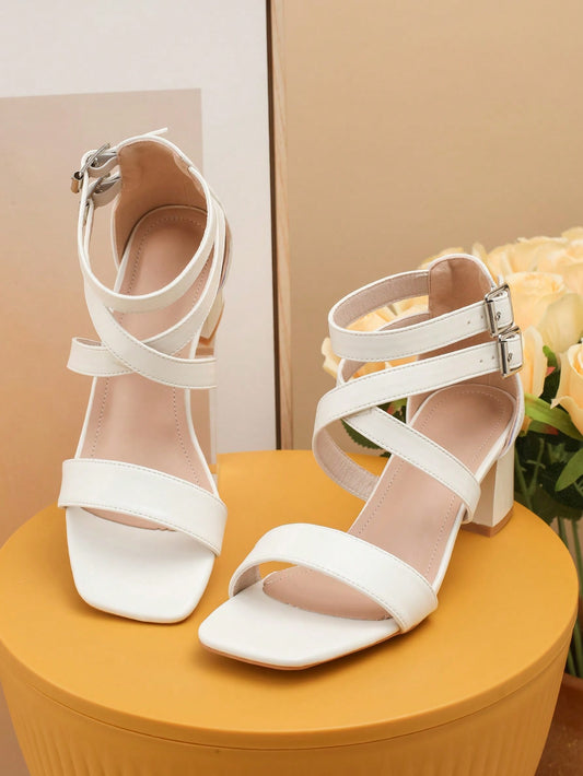 Fashionable & Versatile High Heel Roman Sandals For Teenagers' Parties