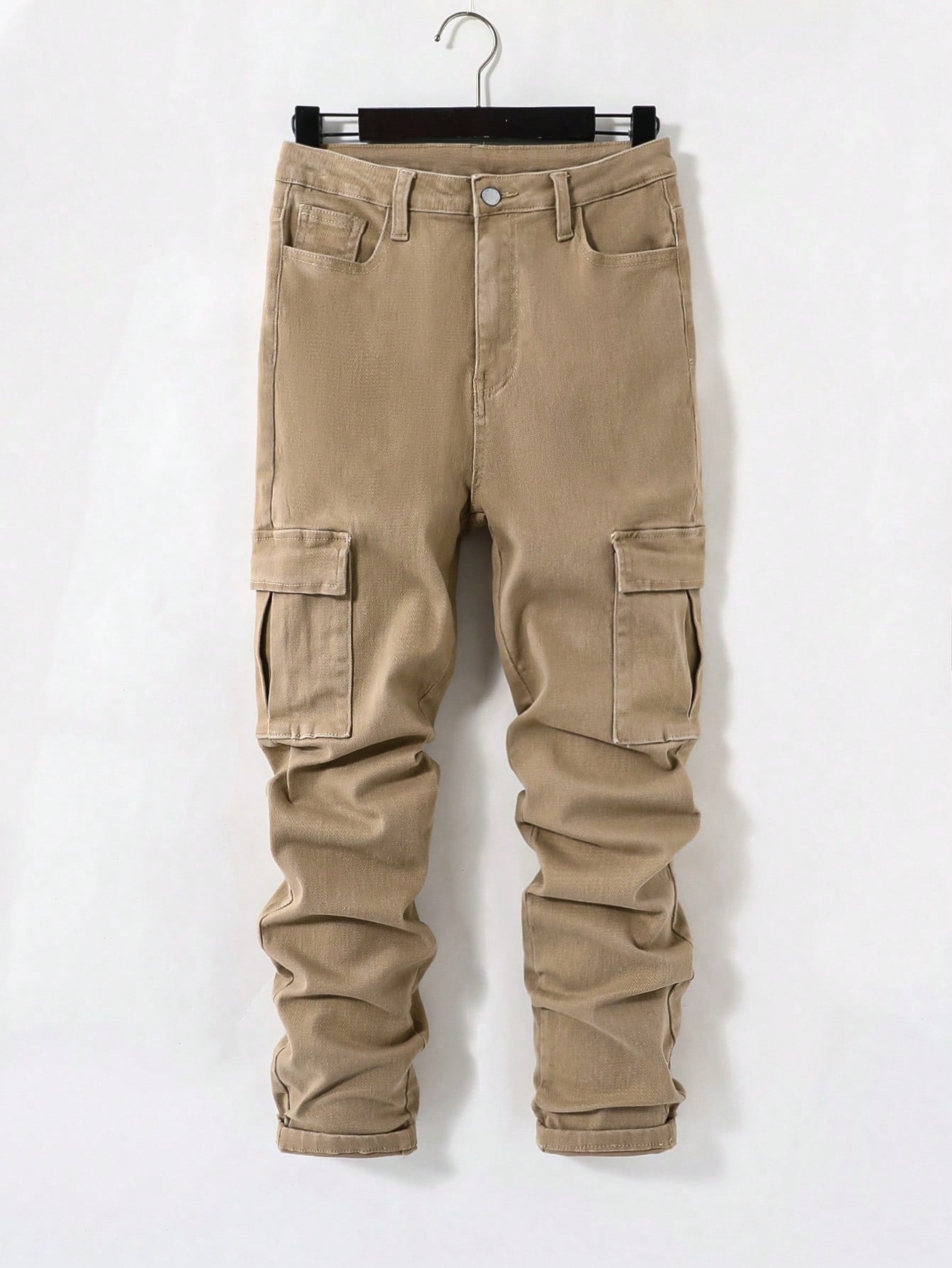 Teen Boy Comfortable And Refreshing Dark Wash Design Elasticity Denim Skinny Pants For Dailywear