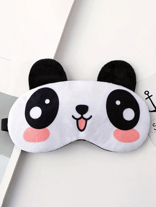 1pc Cartoon Panda Sleep Blackout Eye Mask, Adjustable, Breathable Eye Mask For Lunch Break Sleep, Cute Panda Shape, Essential For Travel