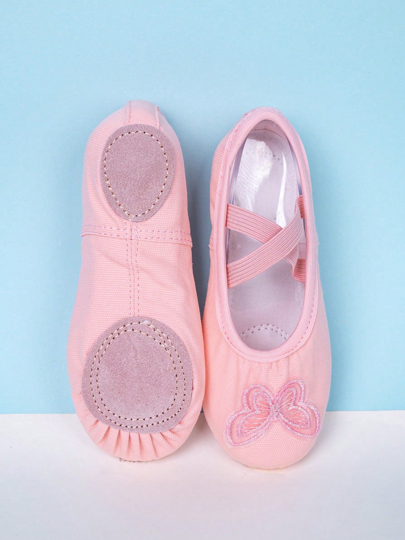 Children's Indoor Practice Shoes, Elastic Butterfly Soft Sole Ballet Dance Shoes With Comfortable And Durable Stretchy Mouth, Laceless