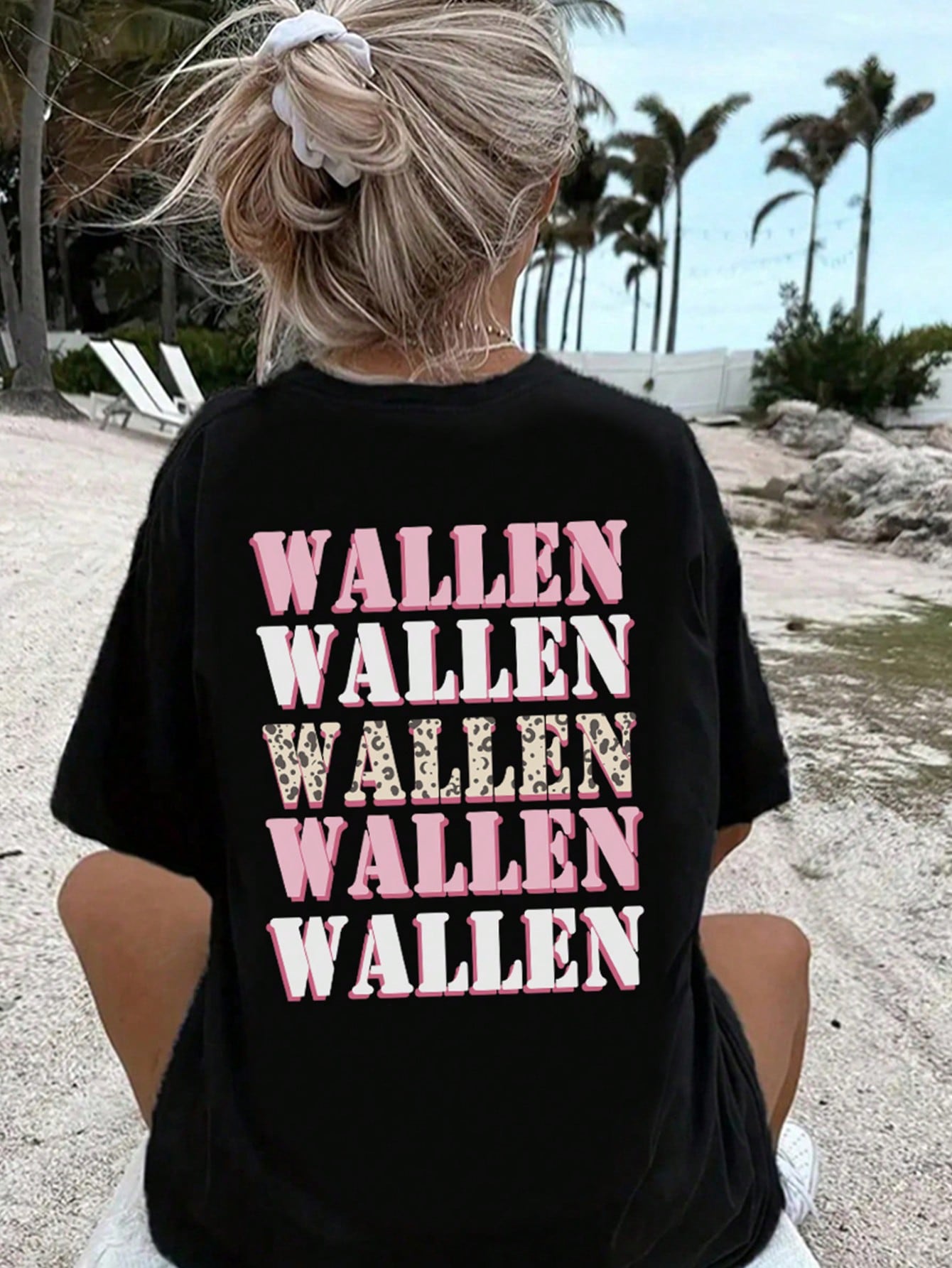 2024 New Summer Casual Colorful Letter Printed Round Neck Black Short Sleeve T-Shirt For Tween Girls