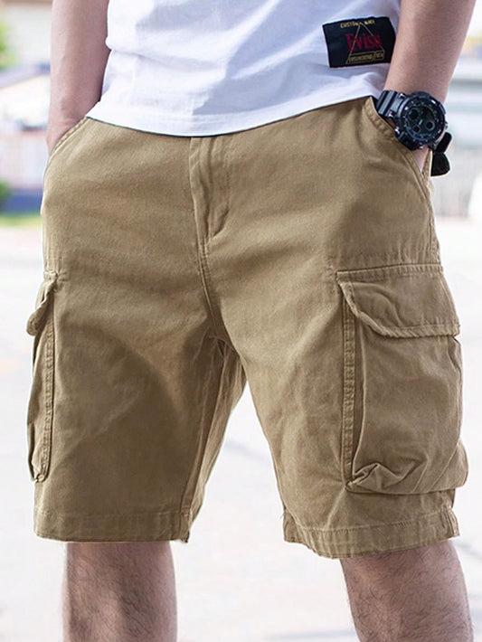 Men's Summer Loose Flap Pocket Side Cargo Shorts