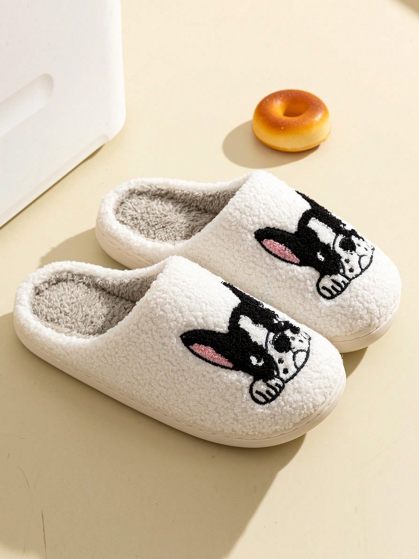 Cute Bull Terrier Dog Pattern Slippers, Comfortable Casual Indoor House Women's Slippers