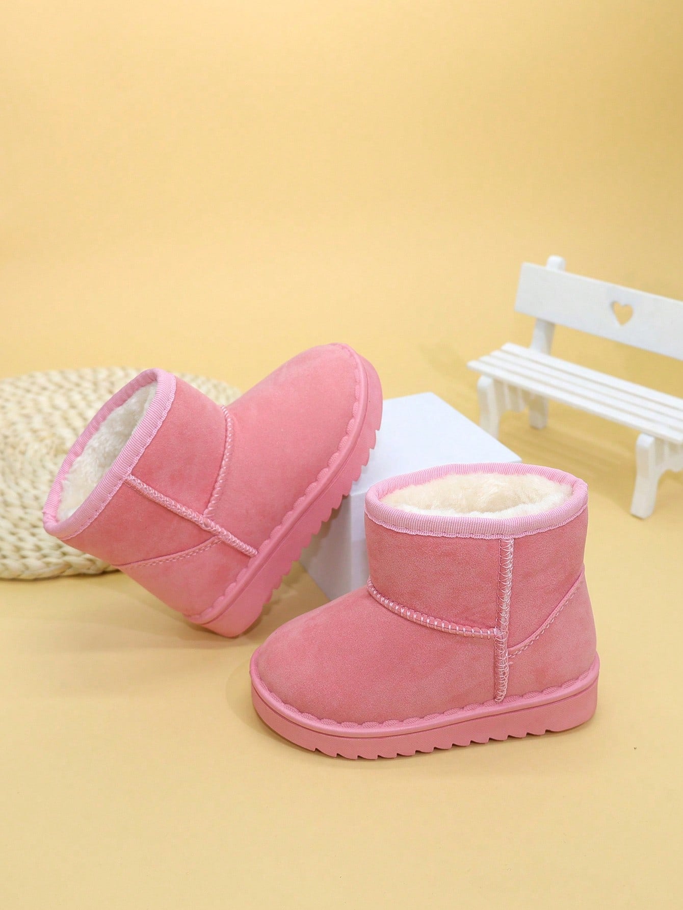 New Kid's Snow Boots For Autumn/winter Warm Plush Boy's, Girl's, Toddler's Boots With Thick Soles