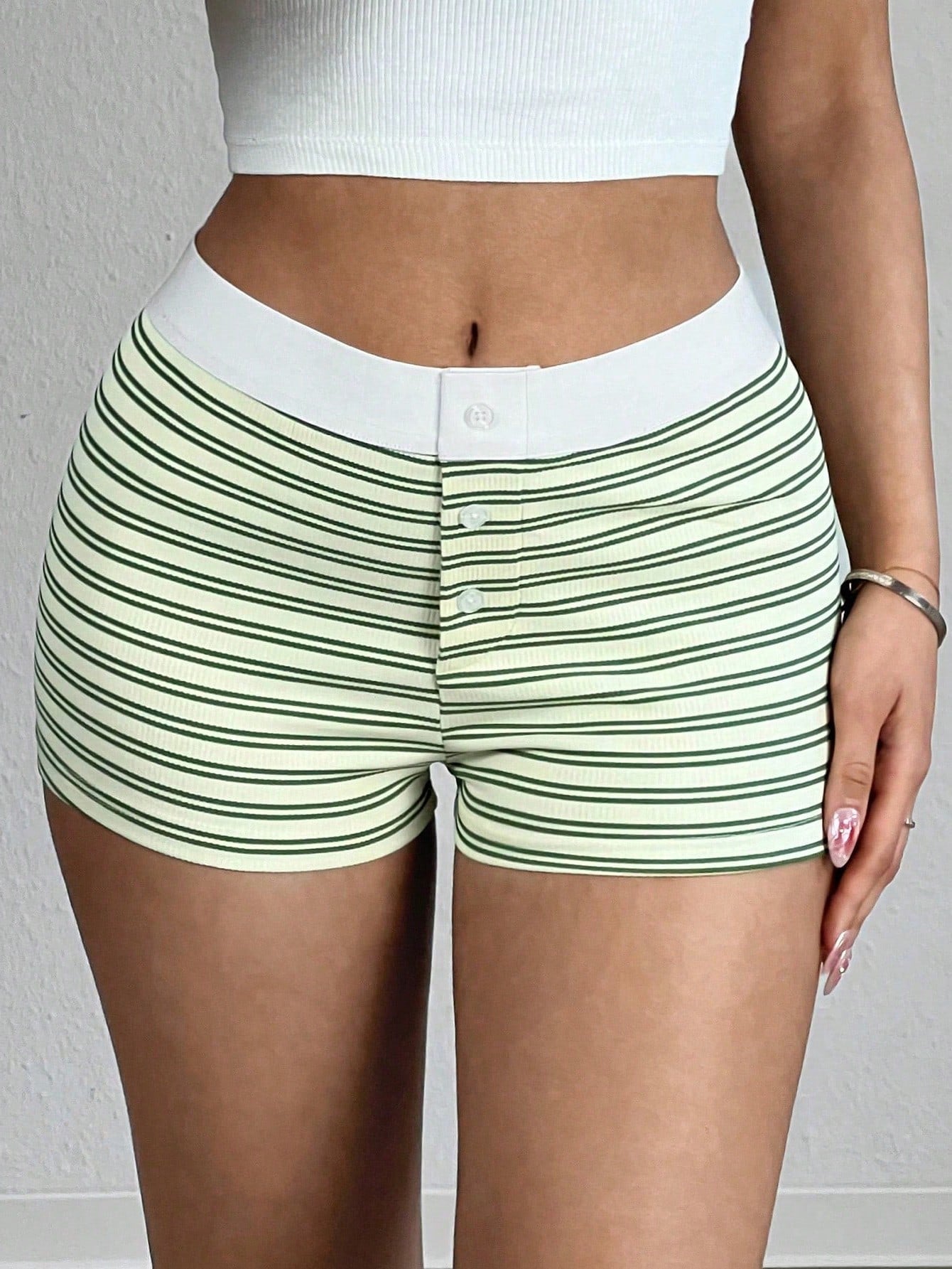 Love-Filled Ribbed Comfortable Shorts For Home