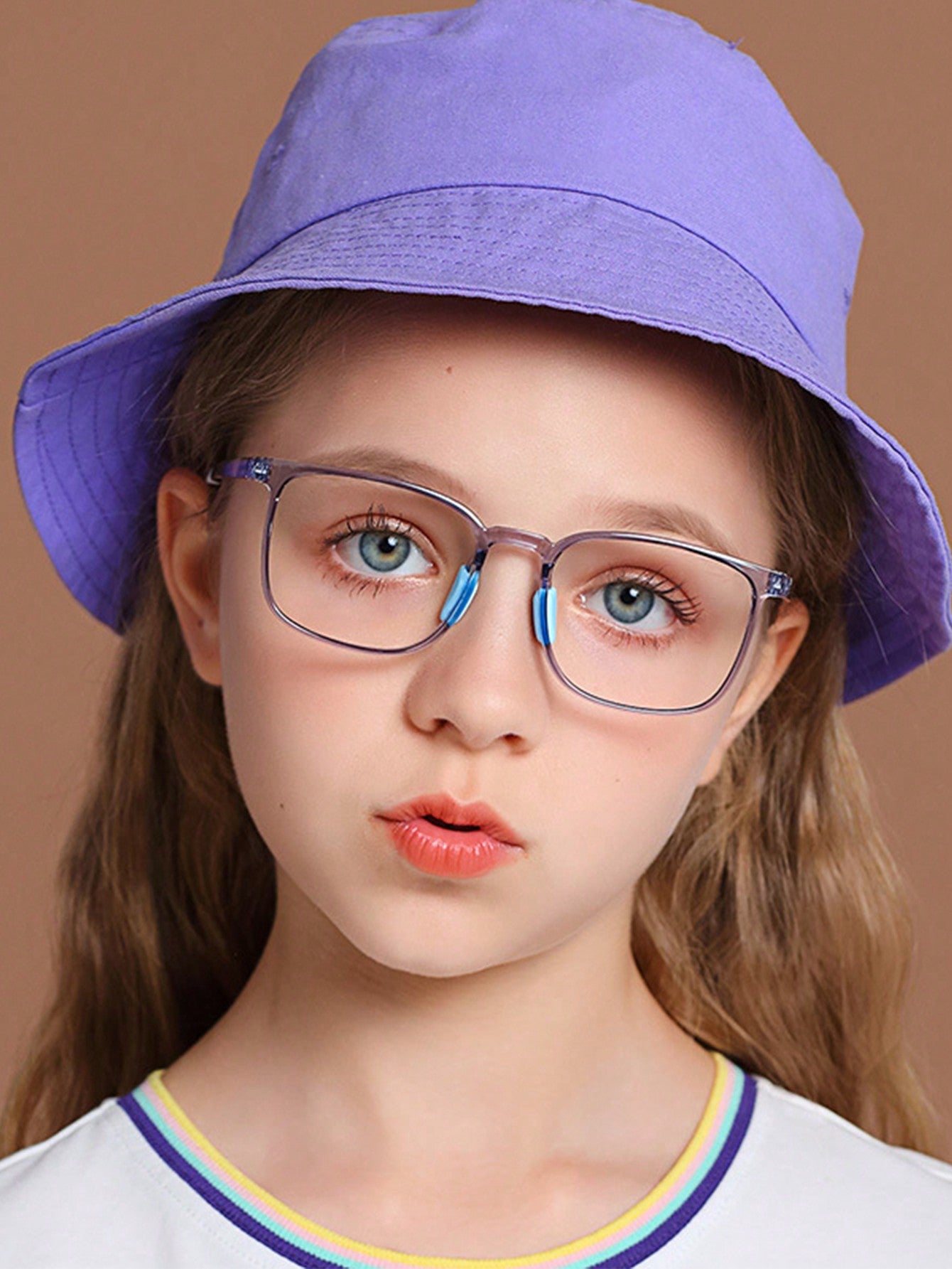 1pc Unisex Square Frame Lightweight Anti-Blue Light TR Glasses, Kids Transparent Lens Eyewear For Reading And Daily Use