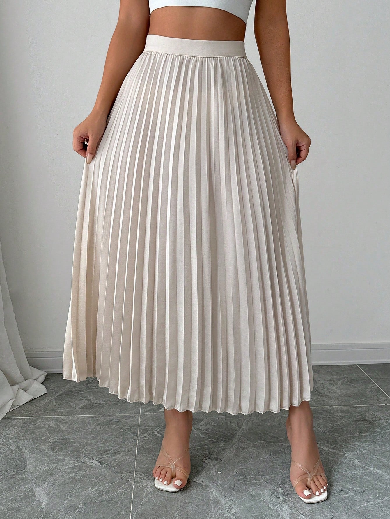 Women Elegant Ombre Pleated Skirt, Spring/Summer