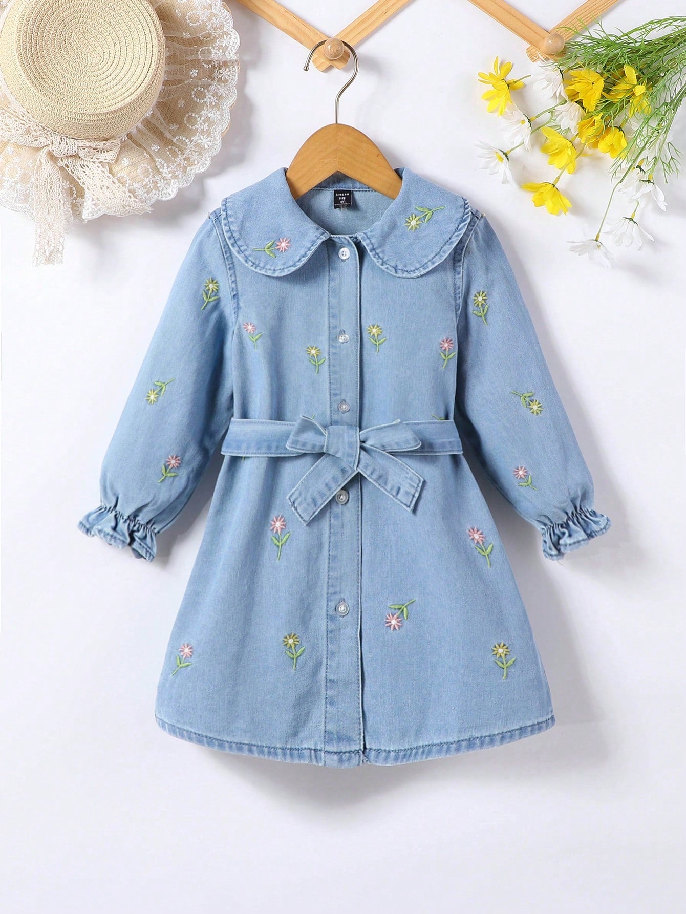 Girls' Lovely And Lively Denim Dress