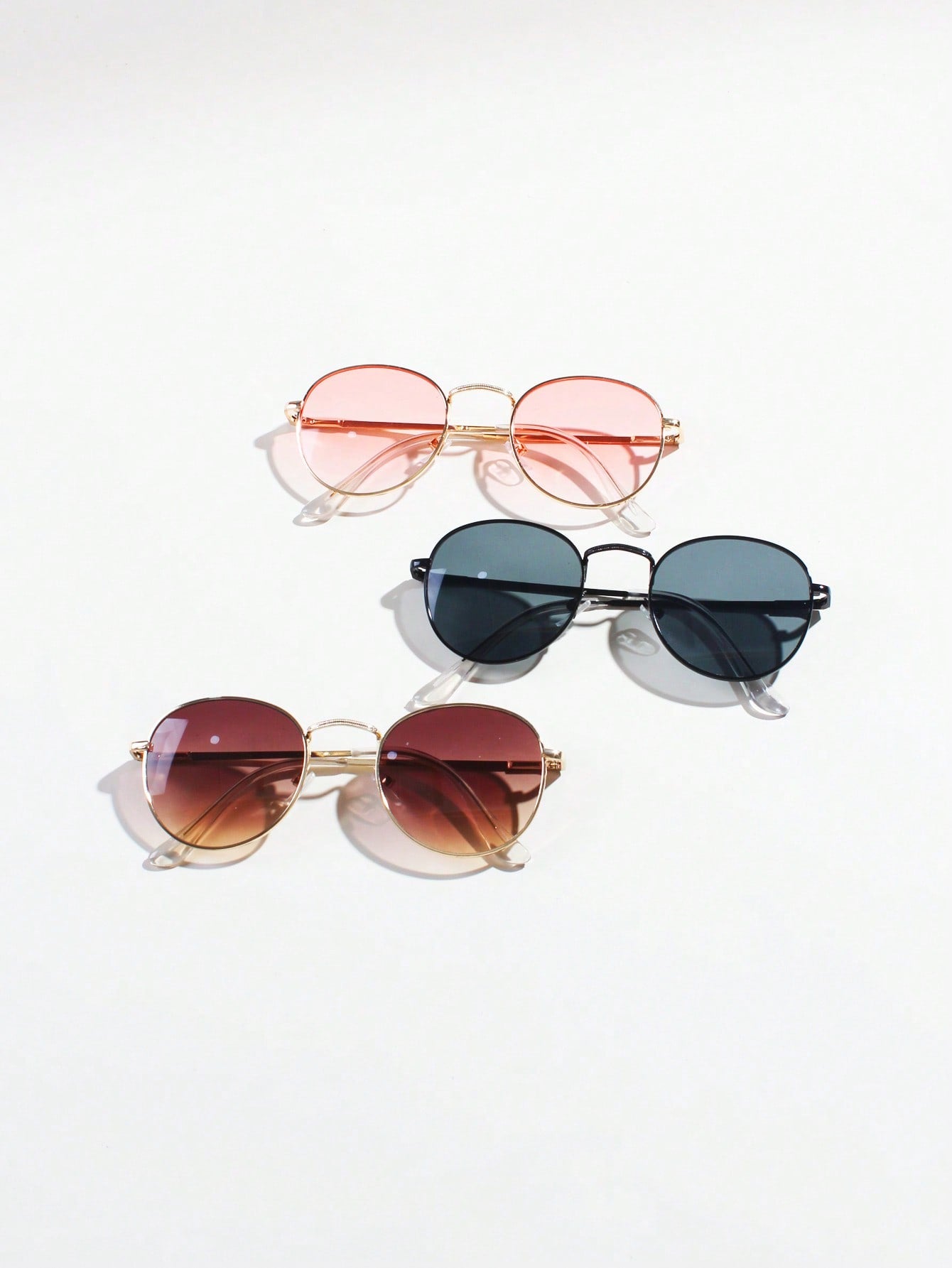 1pc Trendy Oval Decorated Sunglasses For Teenagers (Unisex)