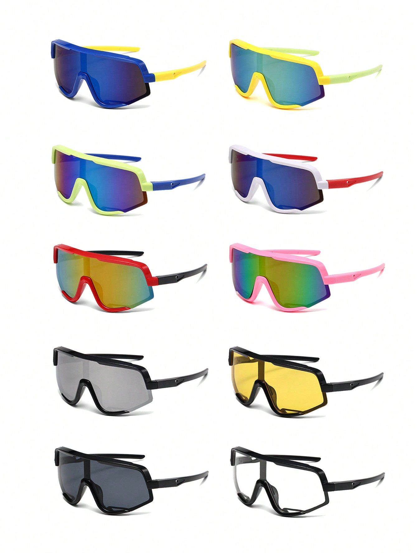 1pc Colorful Kids' Cycling Glasses For Ages 3-10, Outdoor Sports Glasses With Large Colored Frames - Perfect Gift For Kids