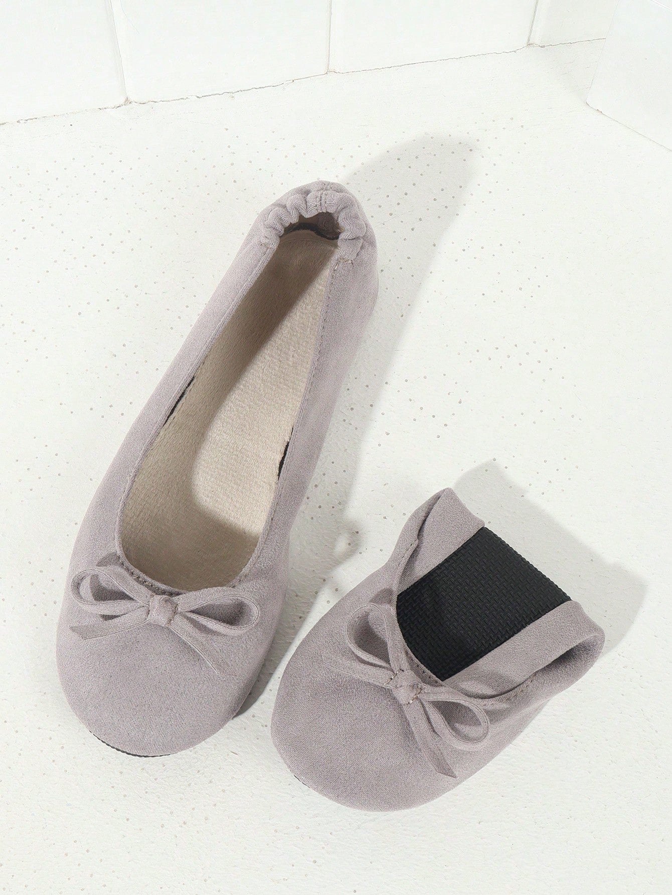 2024 Women's New Spring Summer Fashionable Comfortable Lightweight PU Leather Bowknot Foldable Elastic Flat Shoes