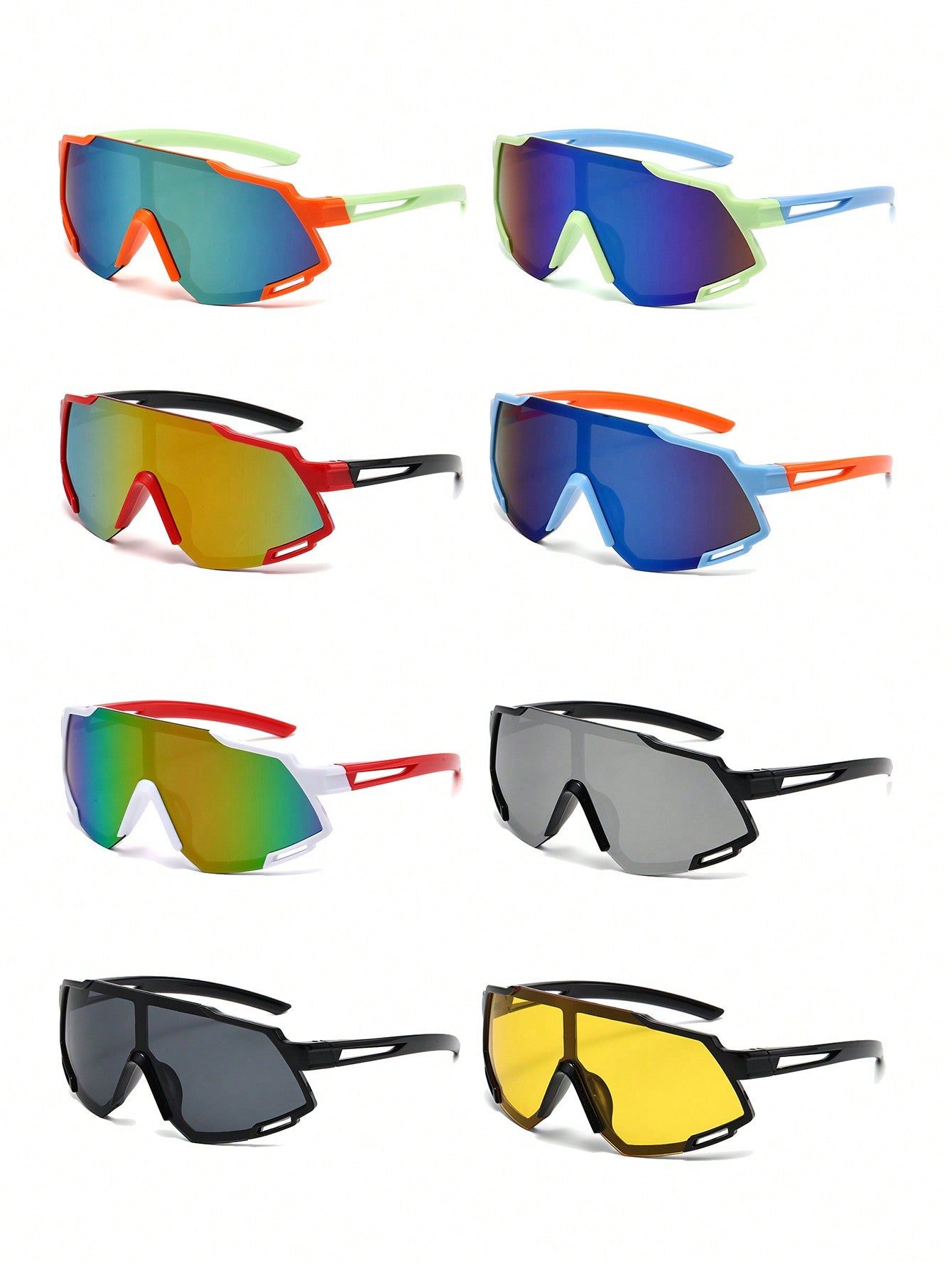 1pc Colorful Kids' Cycling Glasses For Ages 3-10, Outdoor Sports Sunglasses With Large Colored Frames - Perfect Gift For Kids