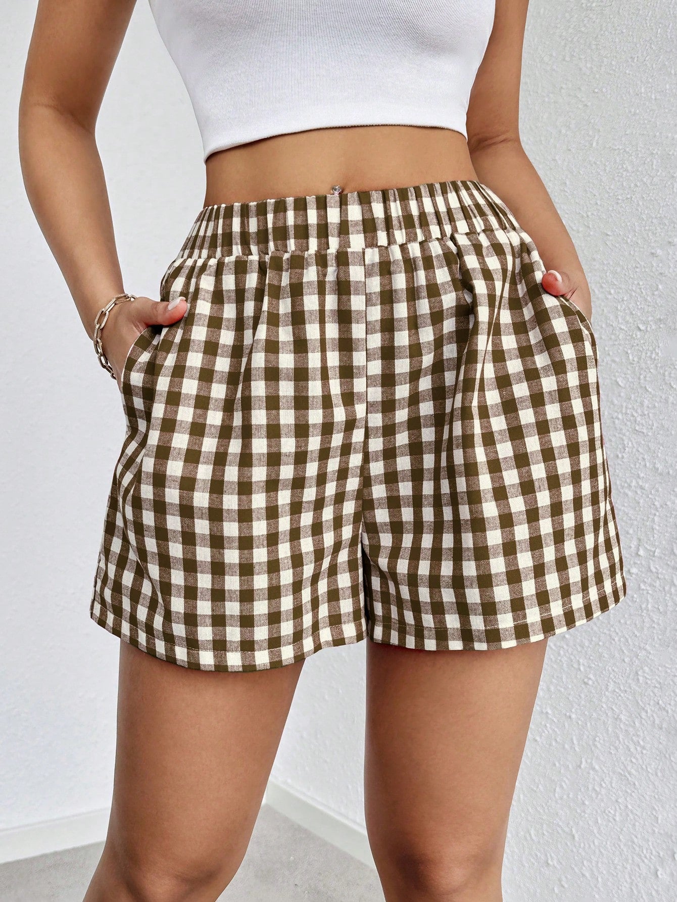 Women's Stripe Print Casual Shorts