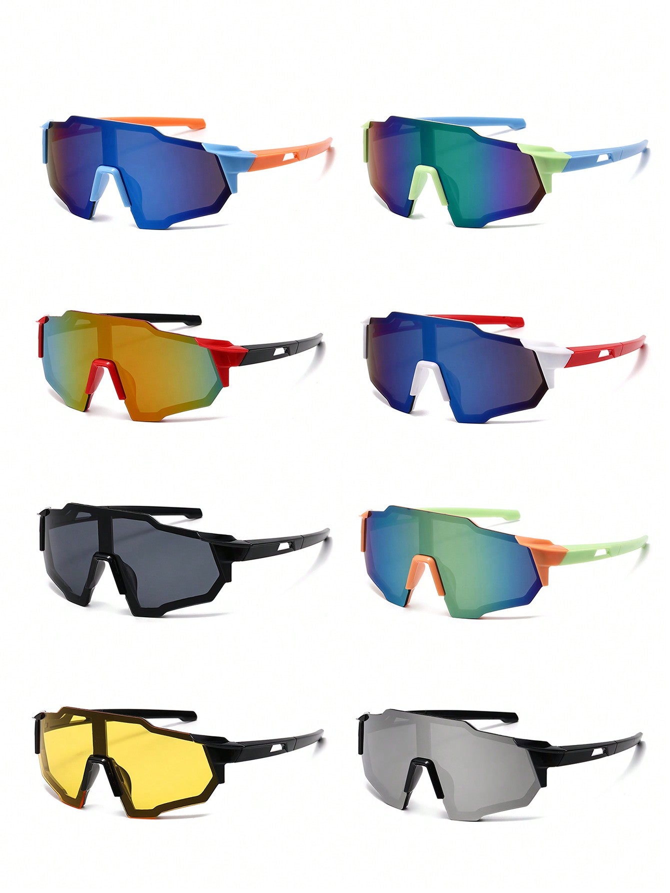 1pc Colorful Kids' Cycling Glasses For Ages 3-10, Outdoor Sports Sunglasses With Large Colored Frames - Perfect Gift For Kids