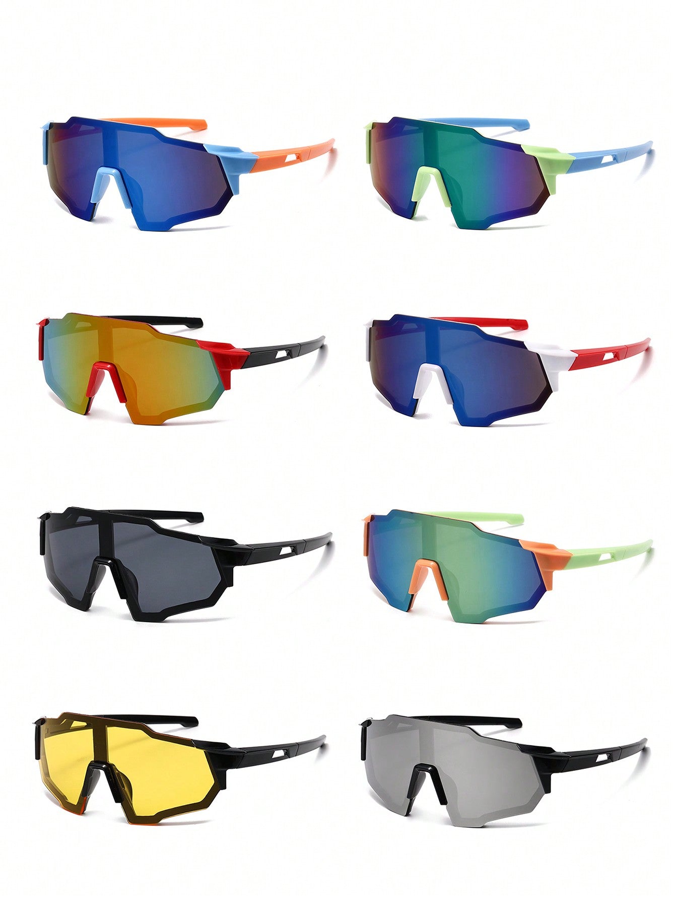 1pc Colorful Kids' Cycling Glasses For Ages 3-10, Outdoor Sports Sunglasses With Large Colored Frames - Perfect Gift For Kids