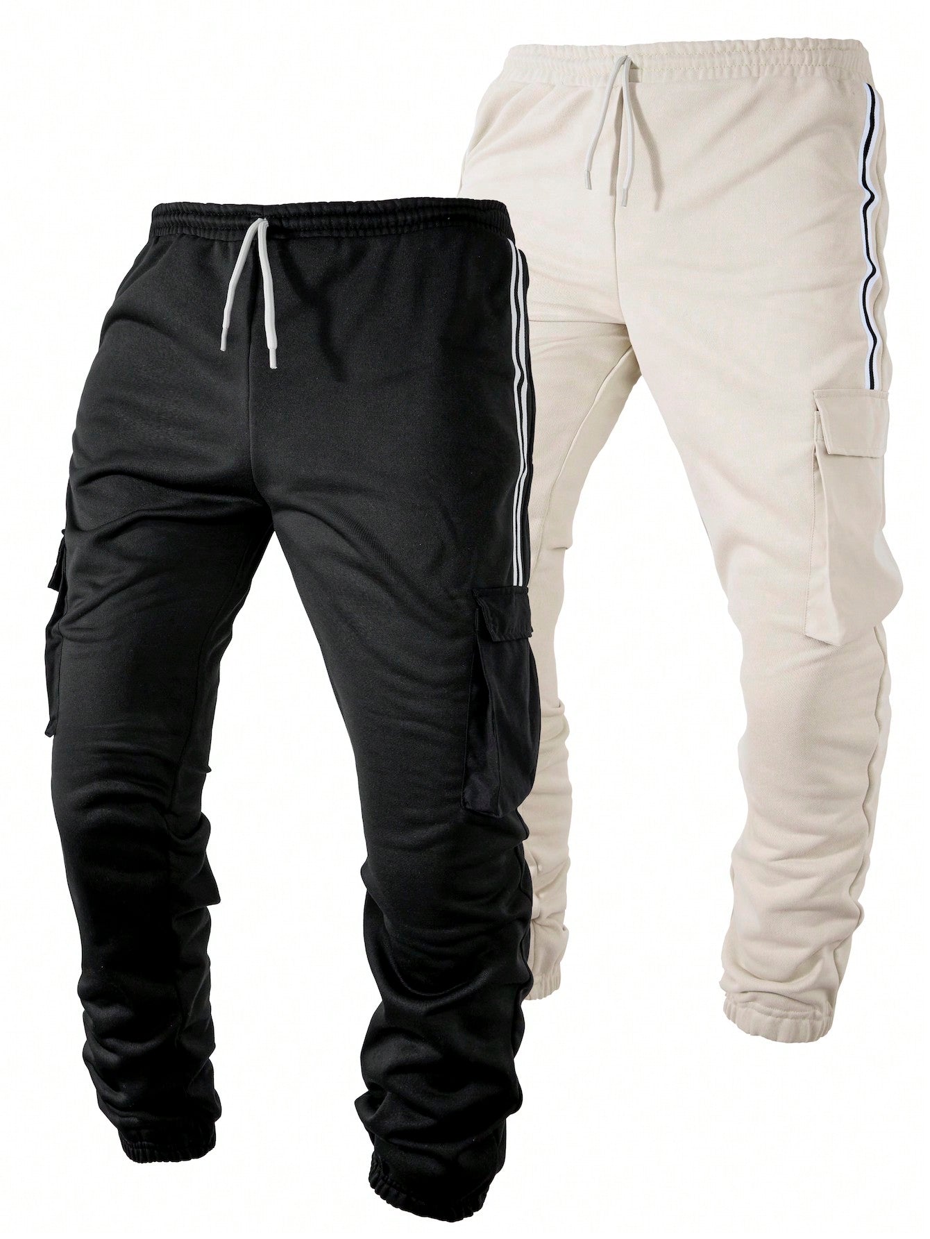 2pcs Older Boys' Casual Sweatpants With Pockets, Leisure Sports Wear Set