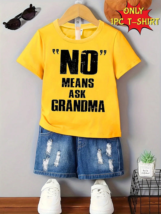 Toddler Boys' Casual Simple English Slogan Printed Short Sleeve T-Shirt