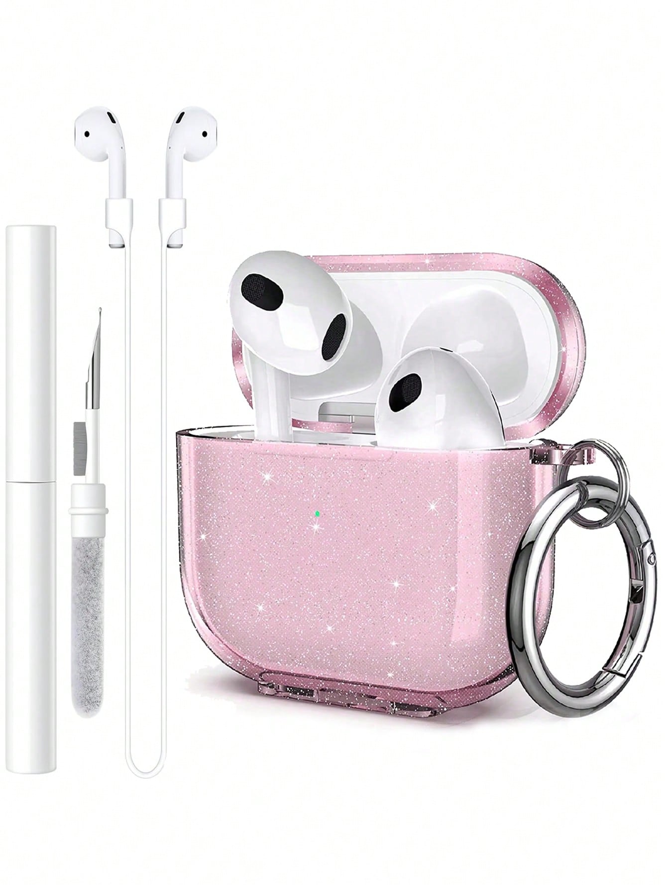 Glitter Clear Case Compatible With AirPods, Airpods Not Included For AirPods1/2 AirPods Pro