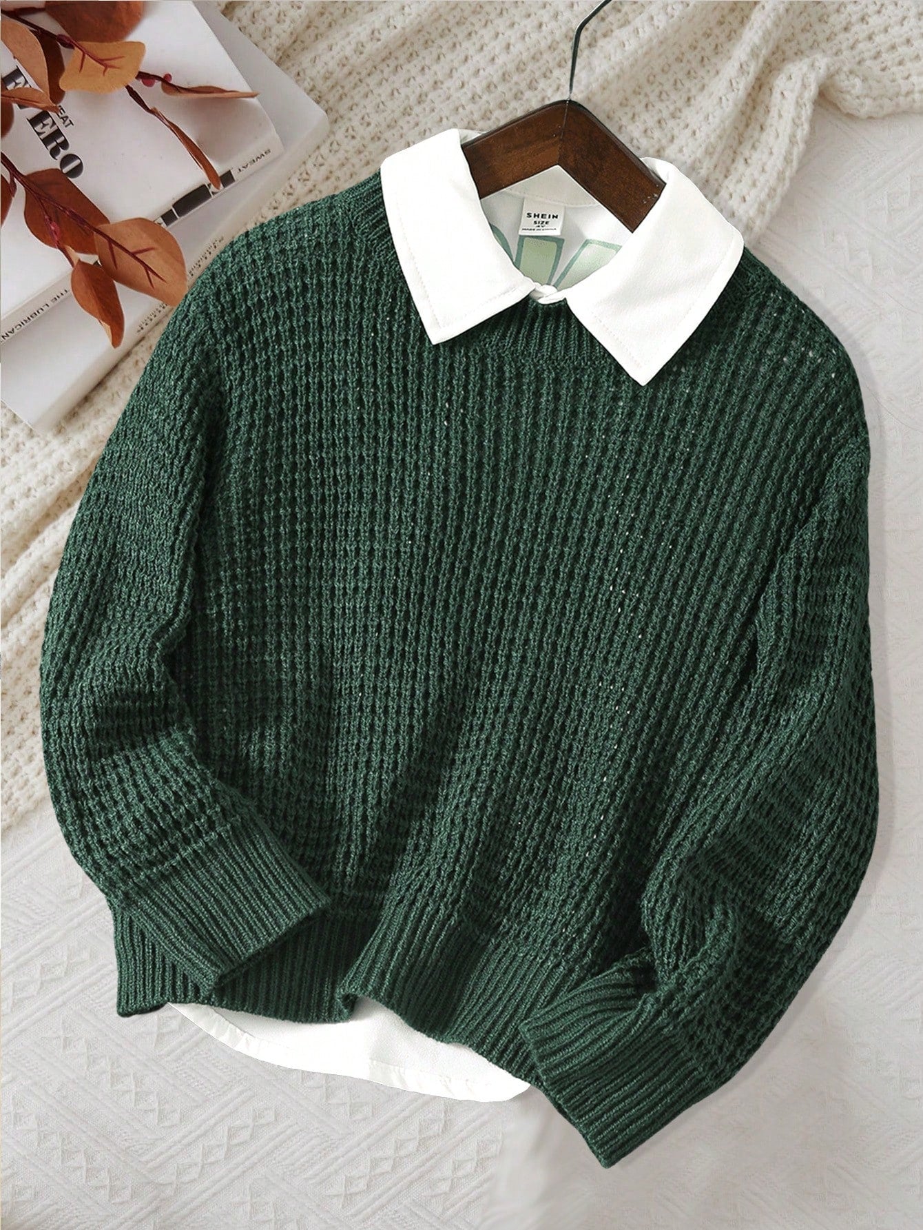 1pc Young Boys' Casual, Comfortable, Simple, Practical, All-Match, Soft, Thick Round-Neck Sweater, Suitable For Daily Wear, School, Travel, Sports, Autumn And Winter Seasons