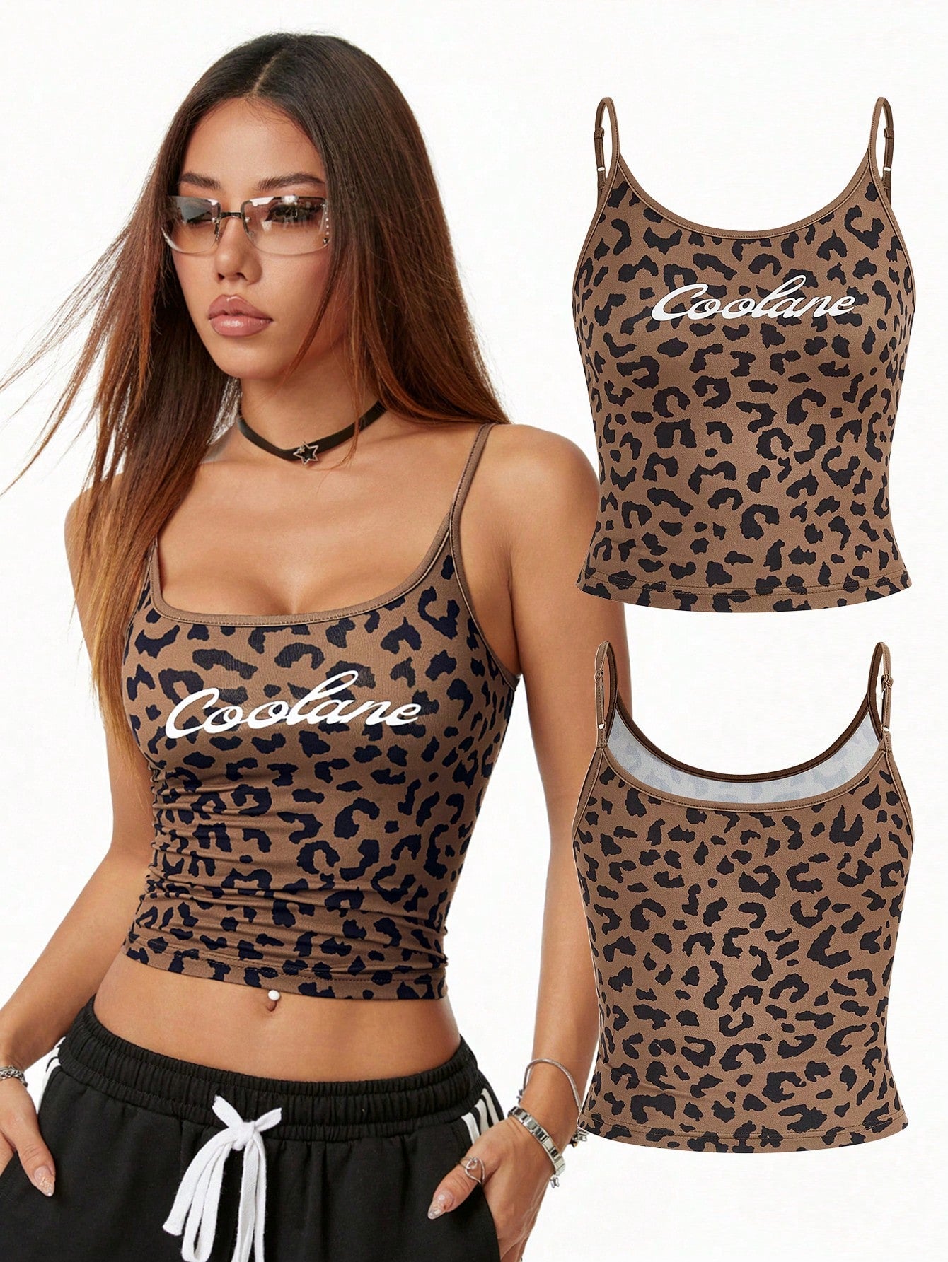 Leopard Print Knitted Cami Top