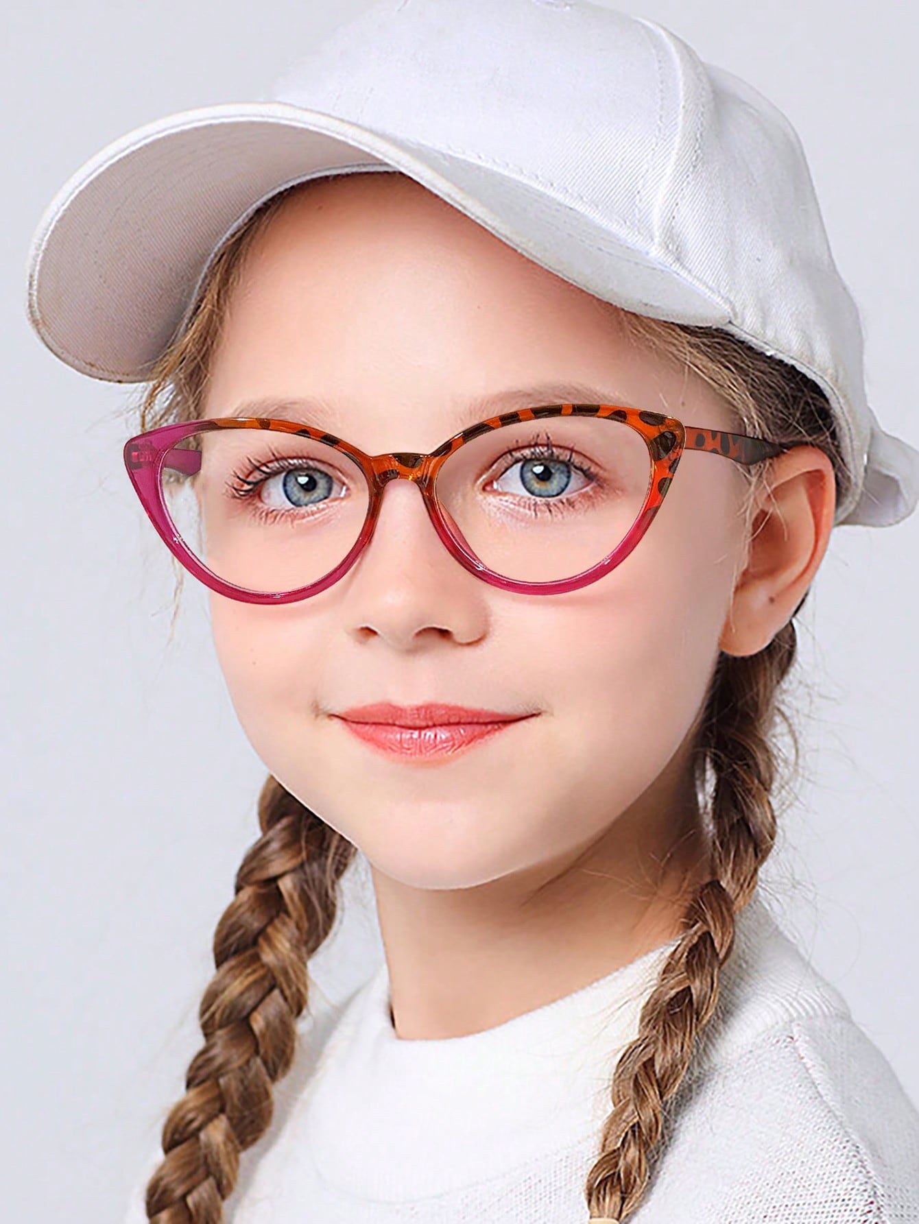 1 PC Kids 12-16Y Acrylic Casual Retro Cat Eye Frames Back To School Season Trendy Fashion Anti-Blue Light Glasses For Daily Reading Use