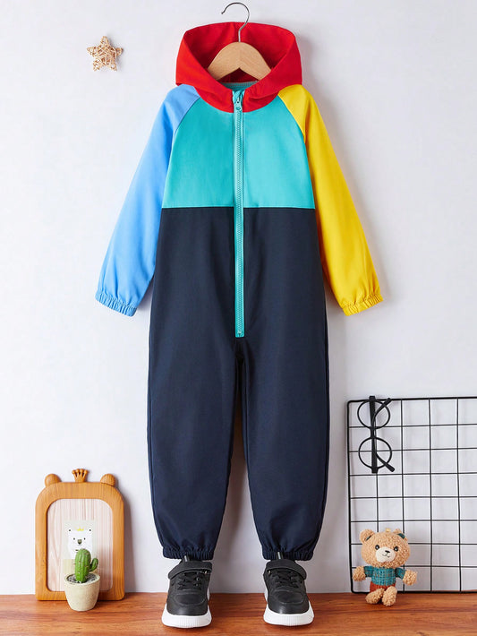 Streecool Kids This Outdoor-Style Color-Blocked Jumpsuit Is Suitable For 4-7 Year Old Boys To Wear During Outdoor Activities, Sports And Camping In Winter, Autumn And Spring. The Jumpsuit Is Designed To Be Sturdy And Durable, Suitable For Outdoor Adventur