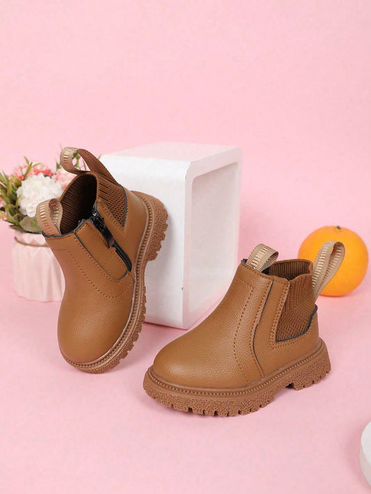 Autumn & Winter New Style Casual Soft Sole Kids' Boots For Girls And Boys, Flat Short Boots And Shoes,  Boots For Girls