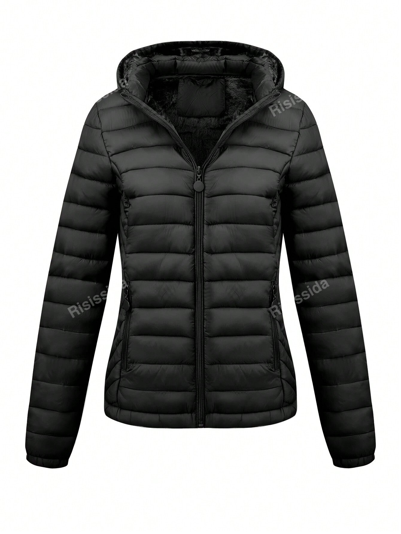 Women's Casual Lightweight Hooded Padded Coat With Pockets, Autumn/Winter