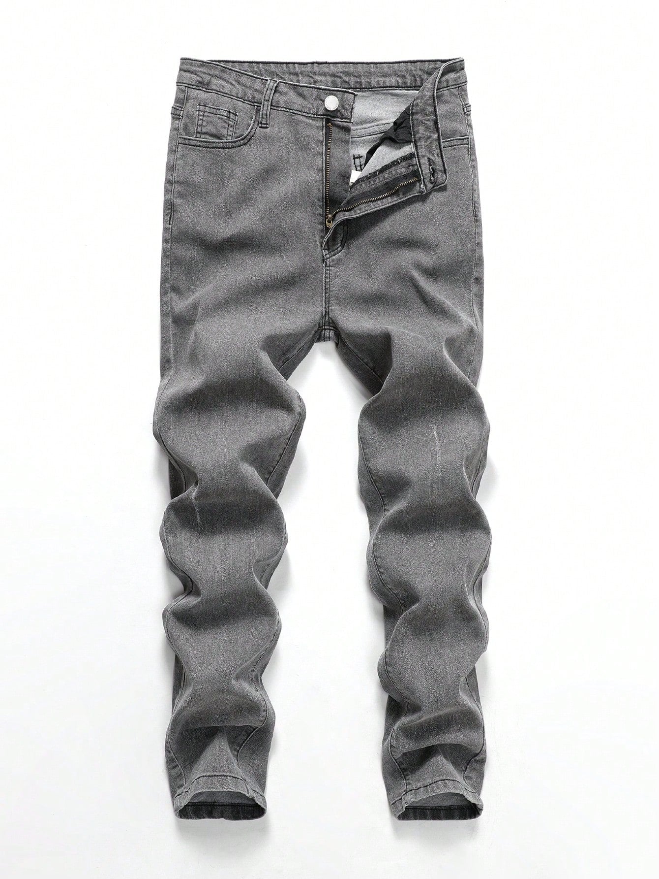 Teen Boy Casual Fashion Gray Comfort Stretch Skinny Jeans For Dailywear And Back To School Clothes