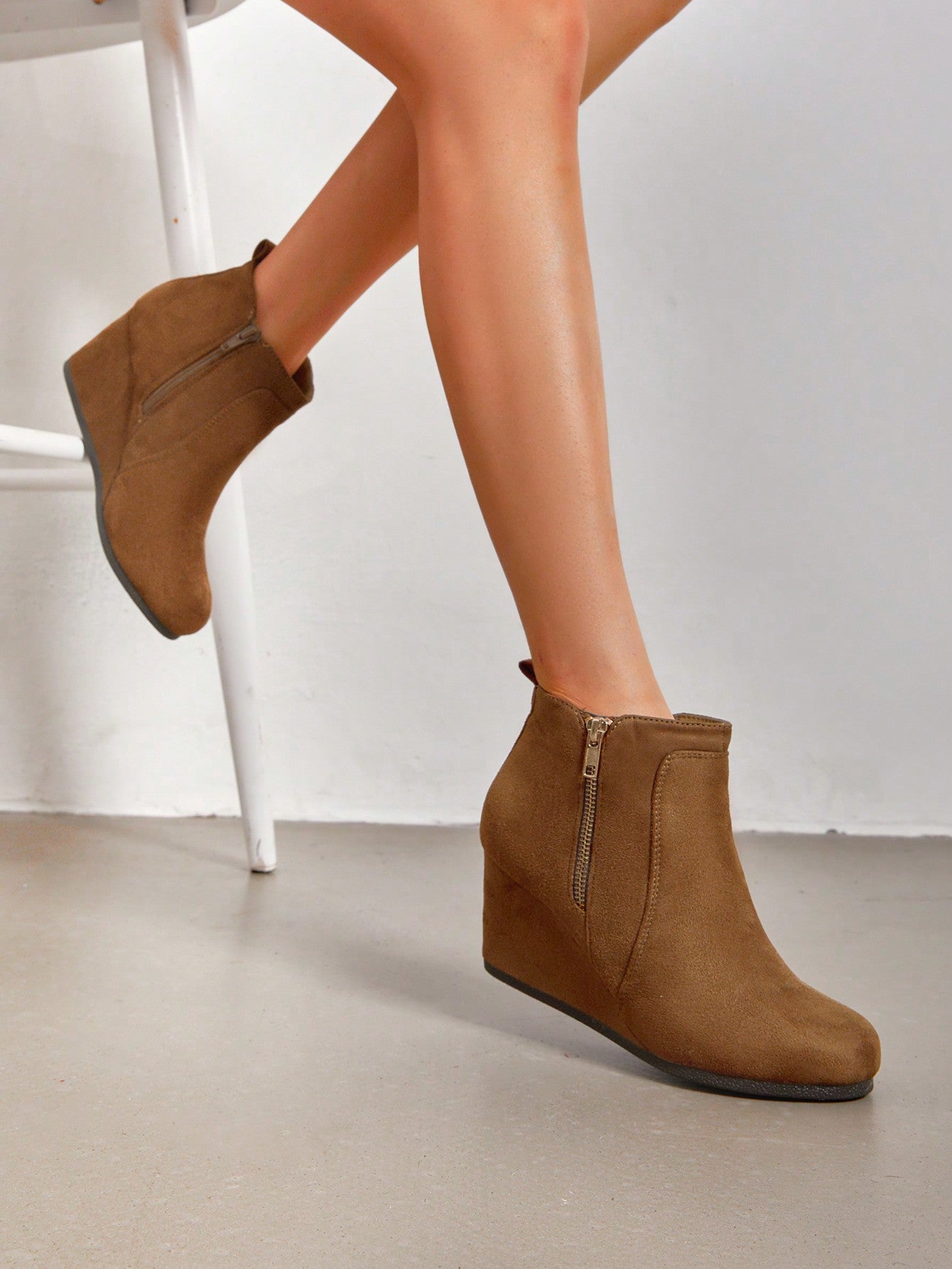 Women's Suedes Low Wedges Ankle Boots