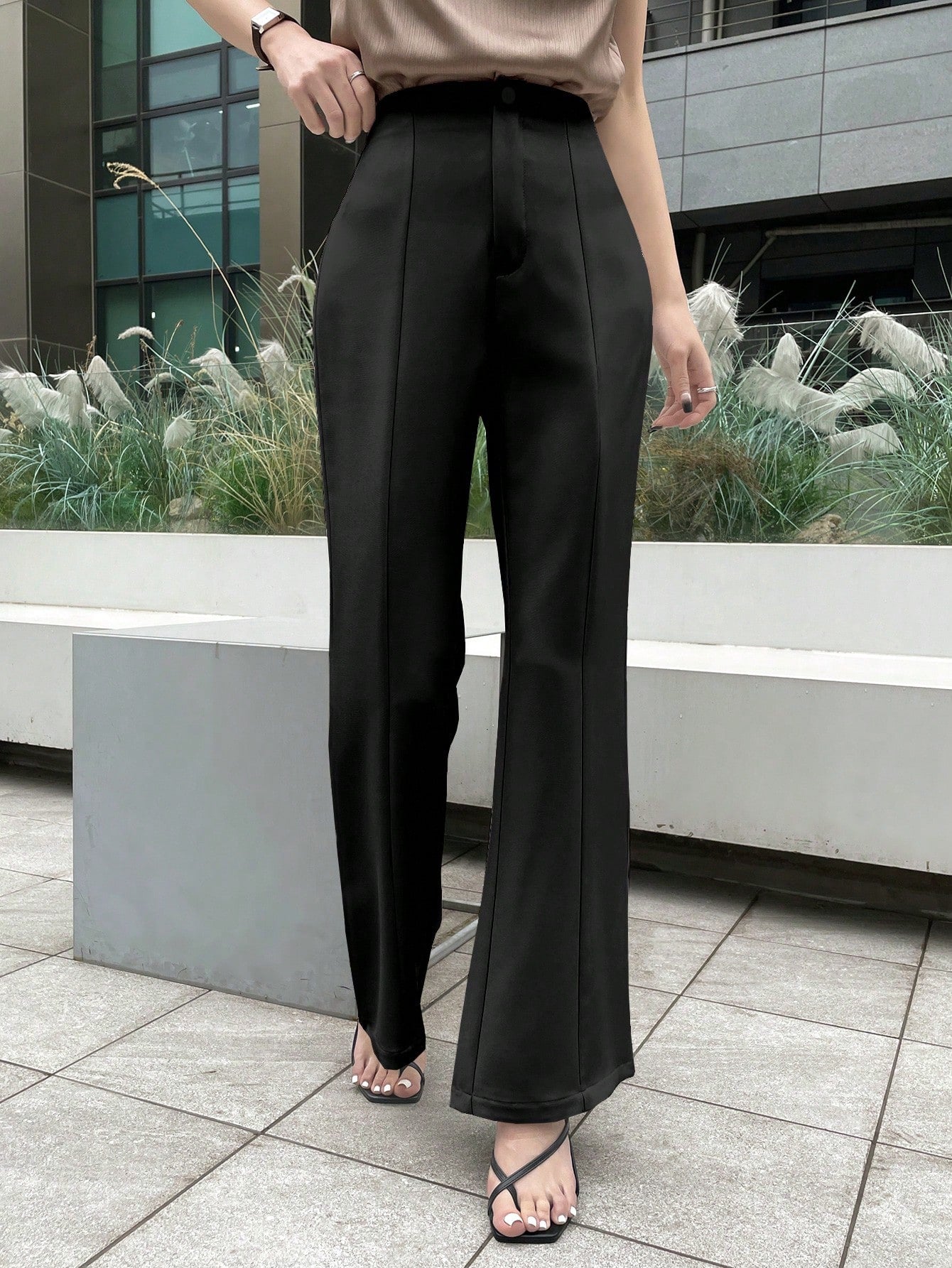 High Waist Flare Leg Pants