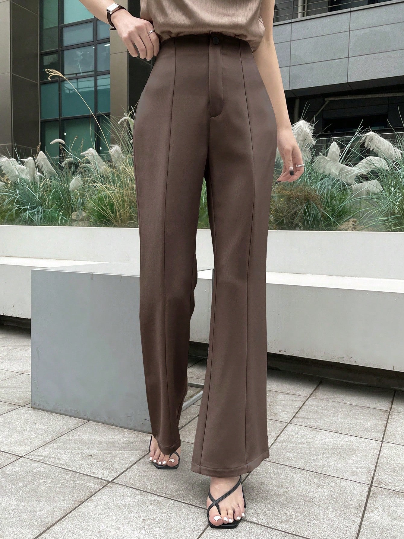 High Waist Flare Leg Pants