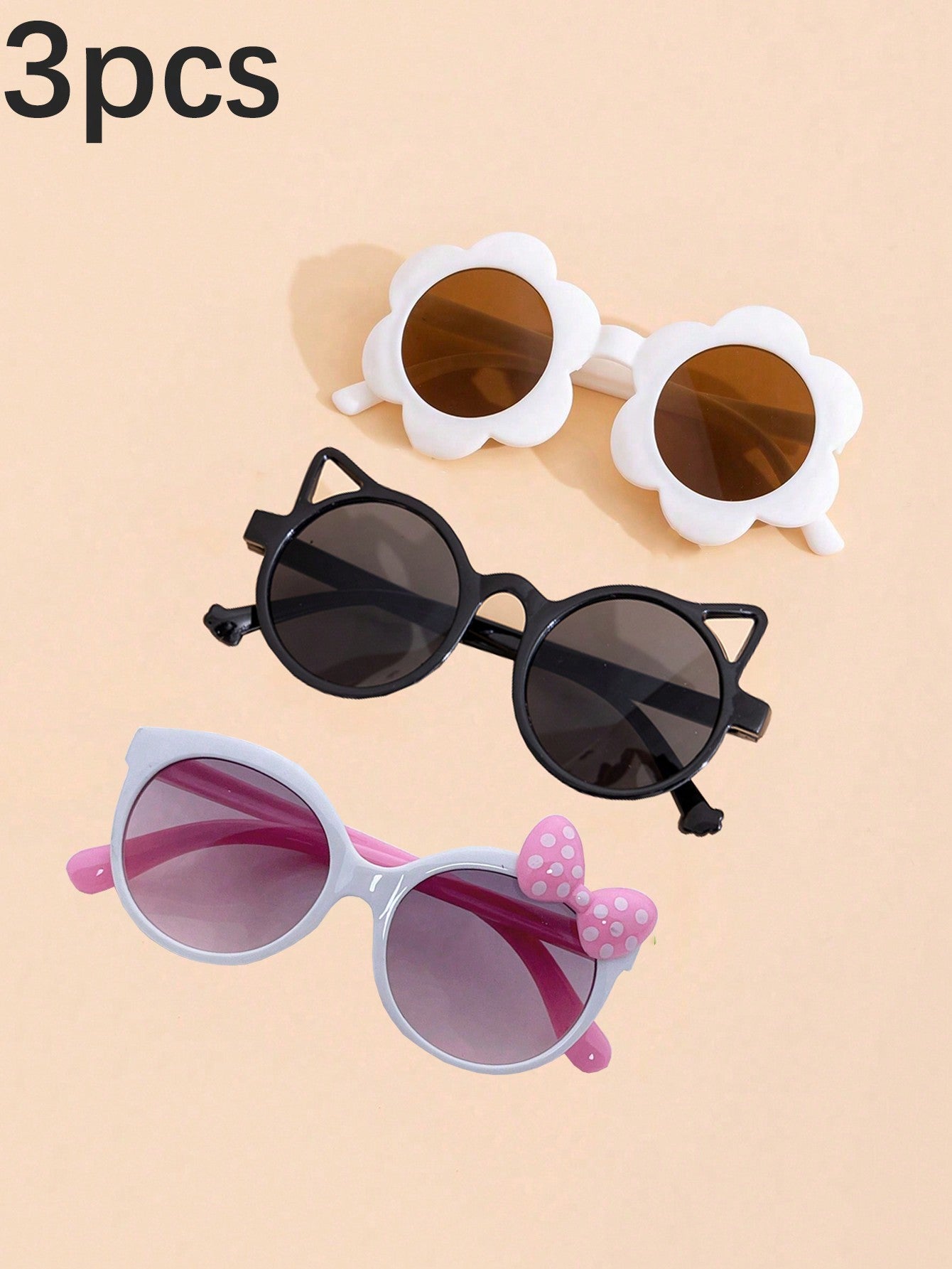 4pcs Fashionable & Cute Baby/Kids Sunglasses, UV Protection Glasses - Back To School Gift For Children