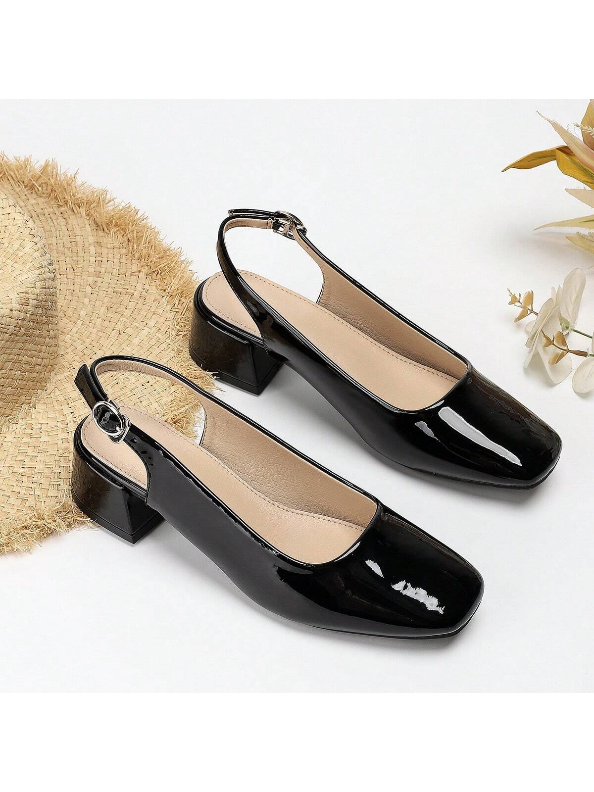 Fashionable Closed Toe Chunky Heeled Sandals For Women, Plus Size 36-45, Perfect For Summer Wear