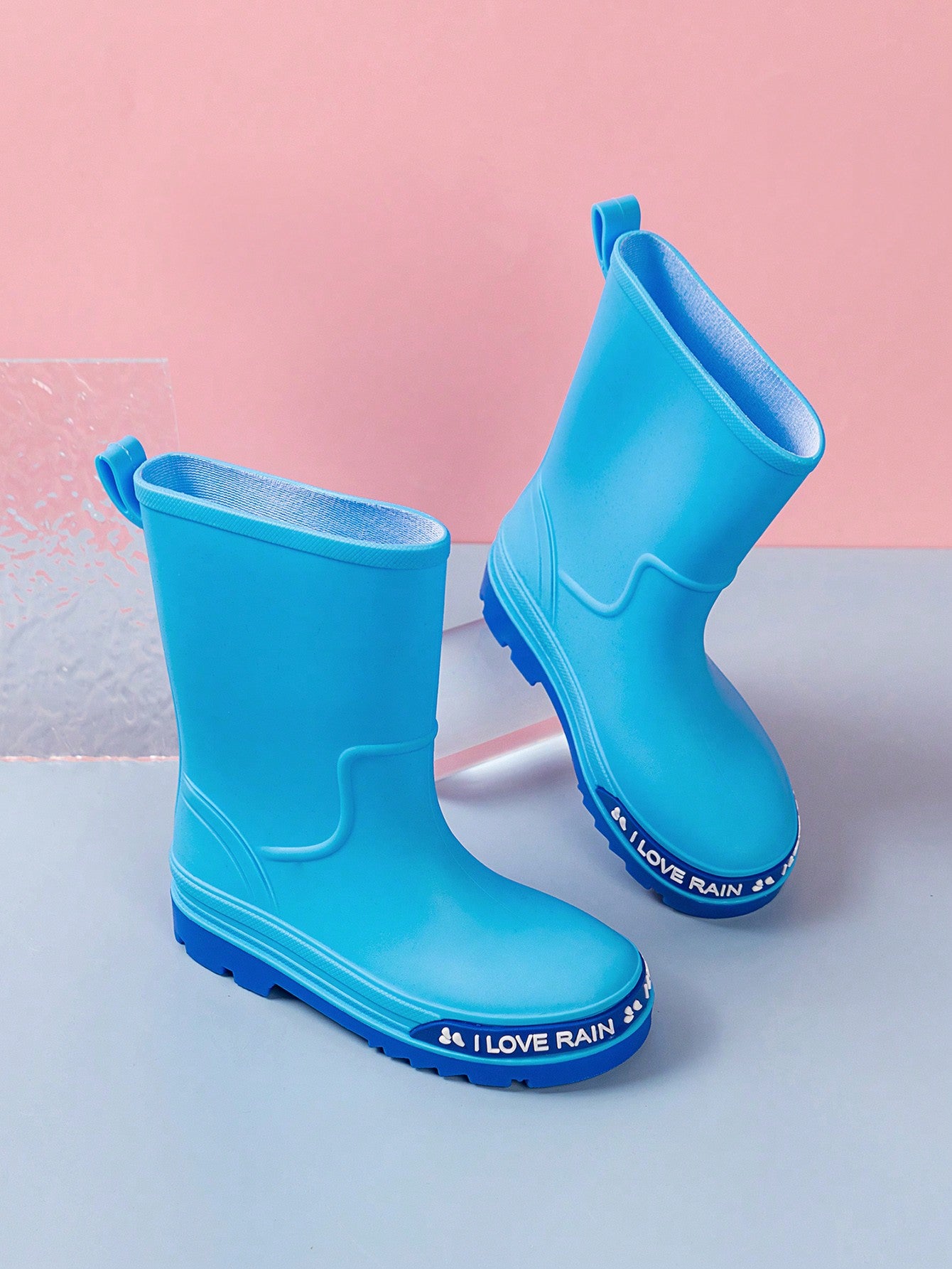 Children's Waterproof Outdoor Rain Boots For Boys With Soft Soles, Mid-Calf Length