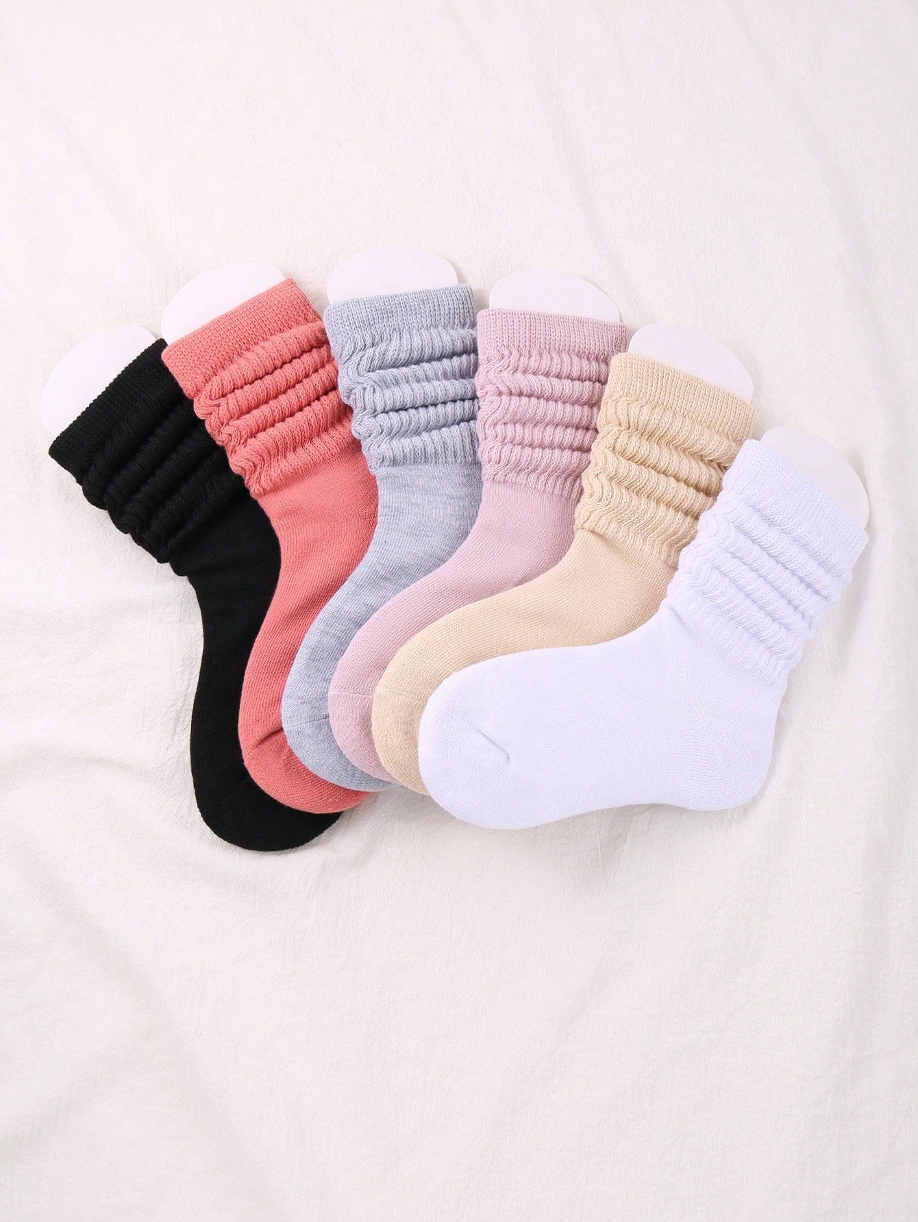 3 Pairs Kids' Solid Color Knitted High Knee Socks For Autumn And Winter, Warm Leggings For Everyday Leisure