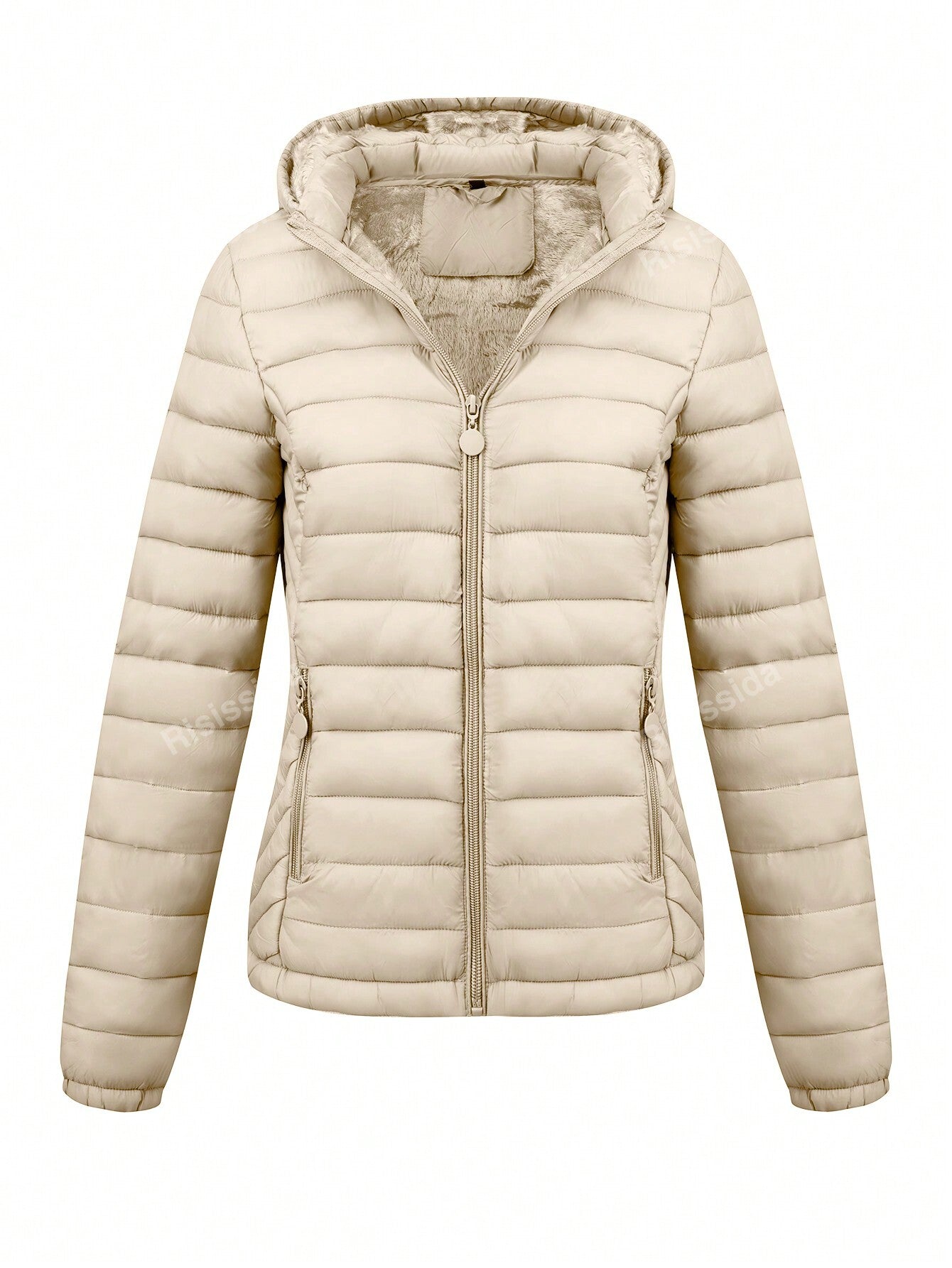 Women's Casual Lightweight Hooded Padded Coat With Pockets, Autumn/Winter