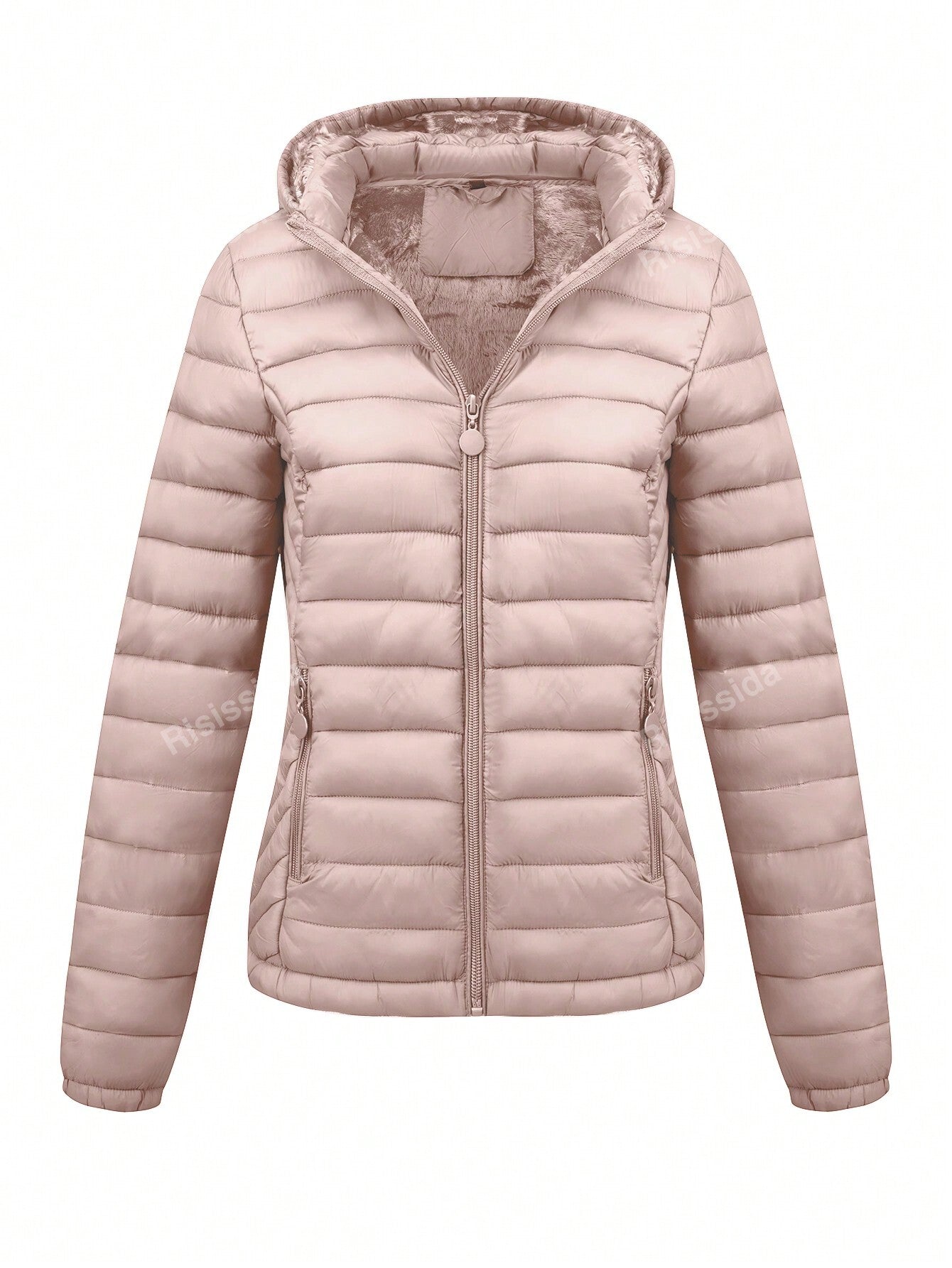 Women's Casual Lightweight Hooded Padded Coat With Pockets, Autumn/Winter