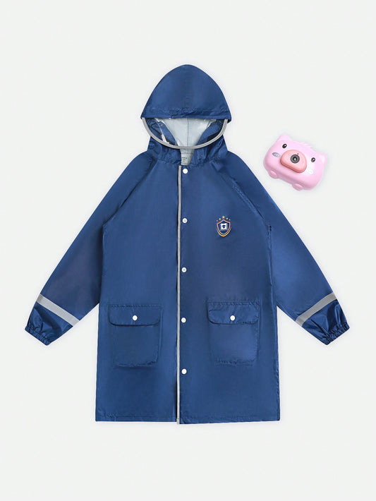 Boys' Waterproof Outdoor Raincoat, Admirable Blue