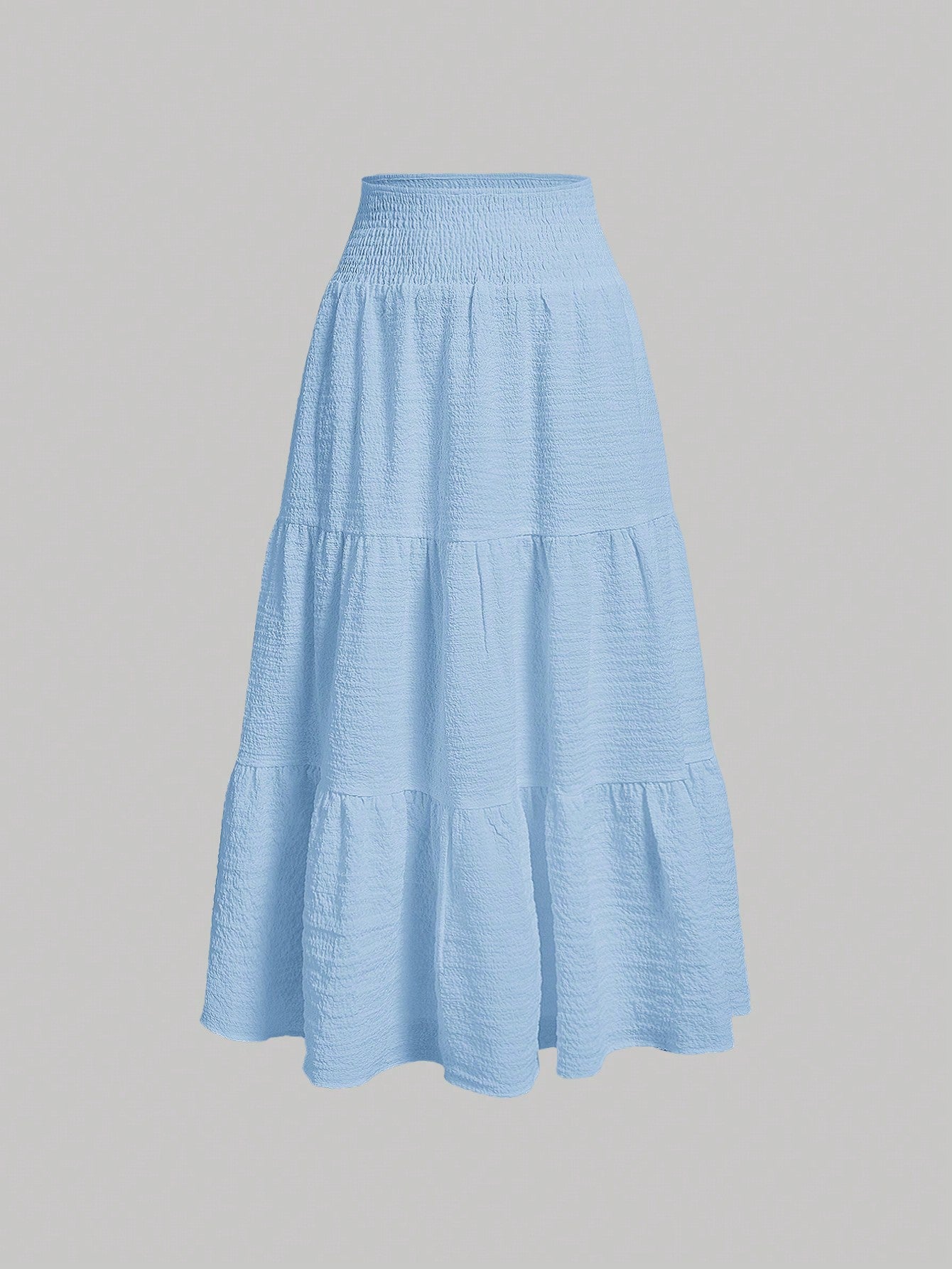 Solid Ruffle Hem Skirt