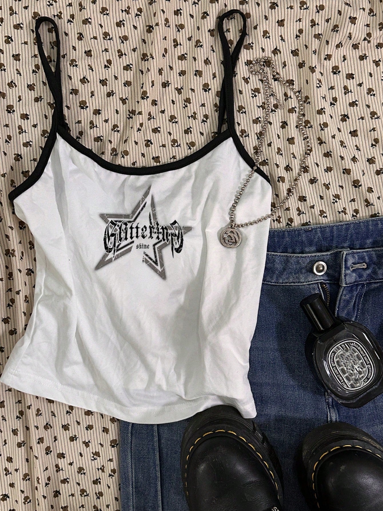 Casual Bow Tie Rhinestone Decor Slim Fit Camisole Vest Top For Women, Summer