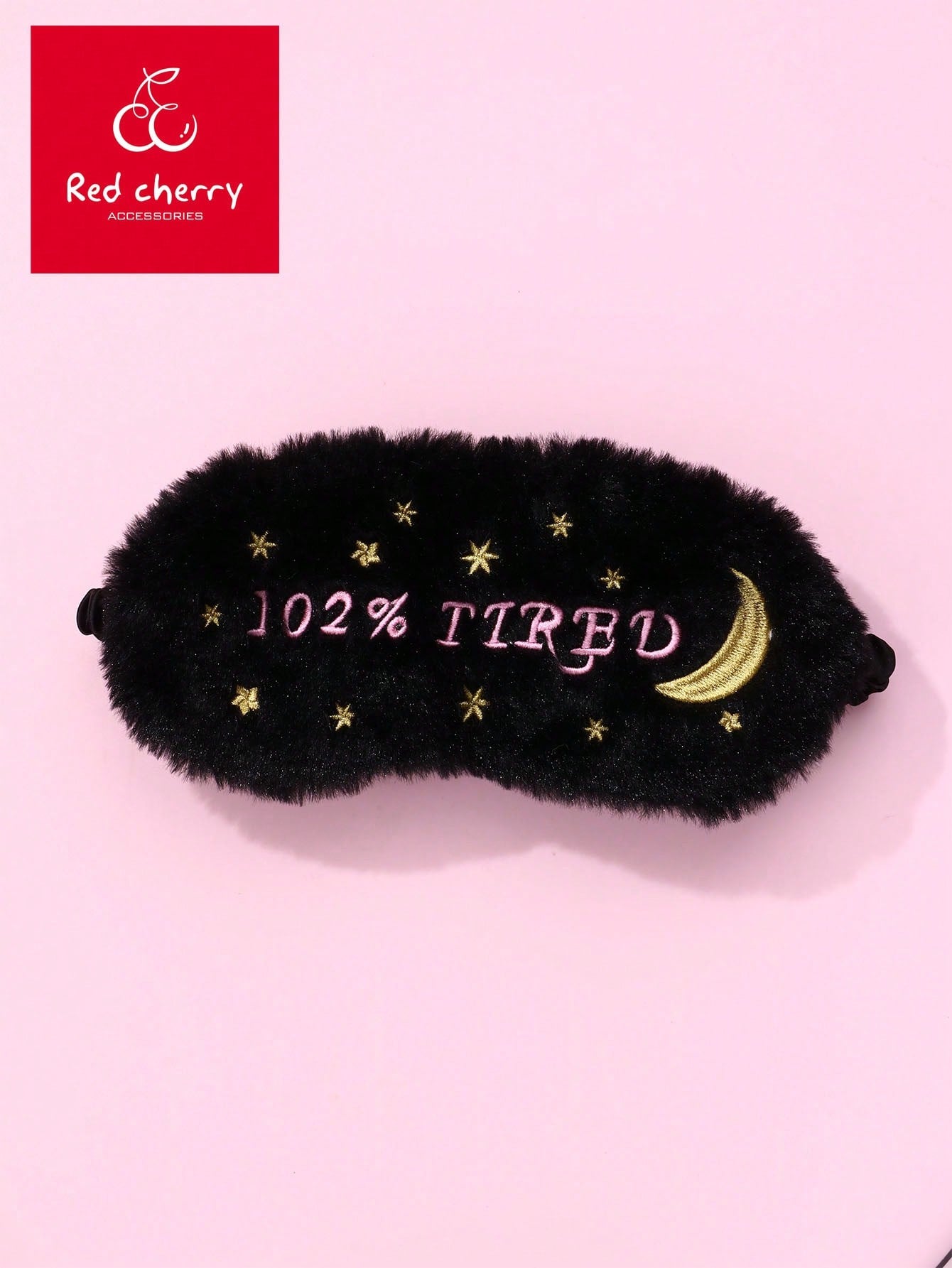 1pc Kids Girls Elastic Polyester Fabric Colorful Embroidered Cute Sleeping Eye Mask, Suitable For Daily Rest