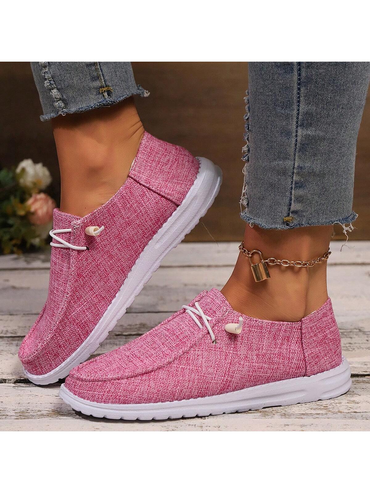 Women's Spring And Autumn Solid Color Linen Fabric Lightweight And Comfortable Flat Casual Loafers