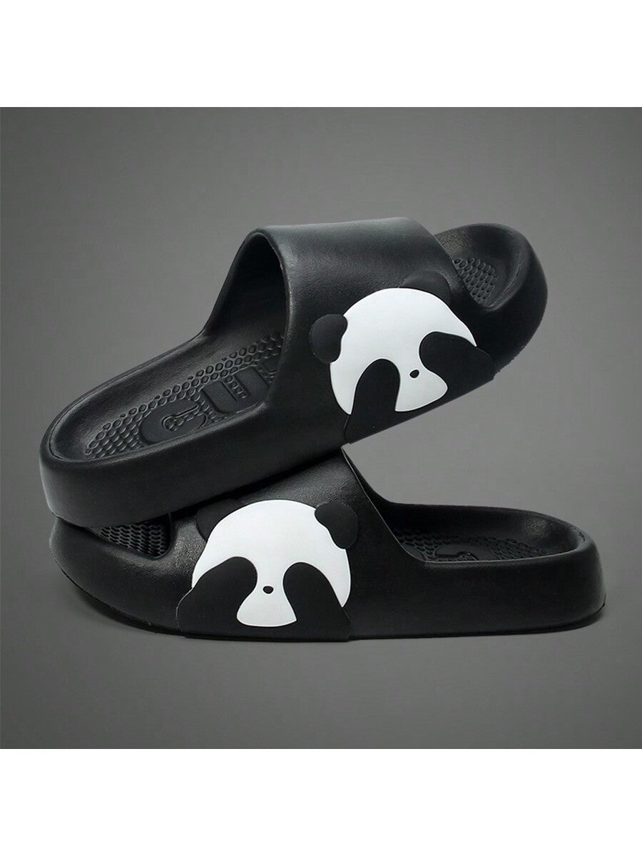 Cute Cartoon Panda Slippers Women's Indoor Anti-Slip EVA Flip Flops For Home