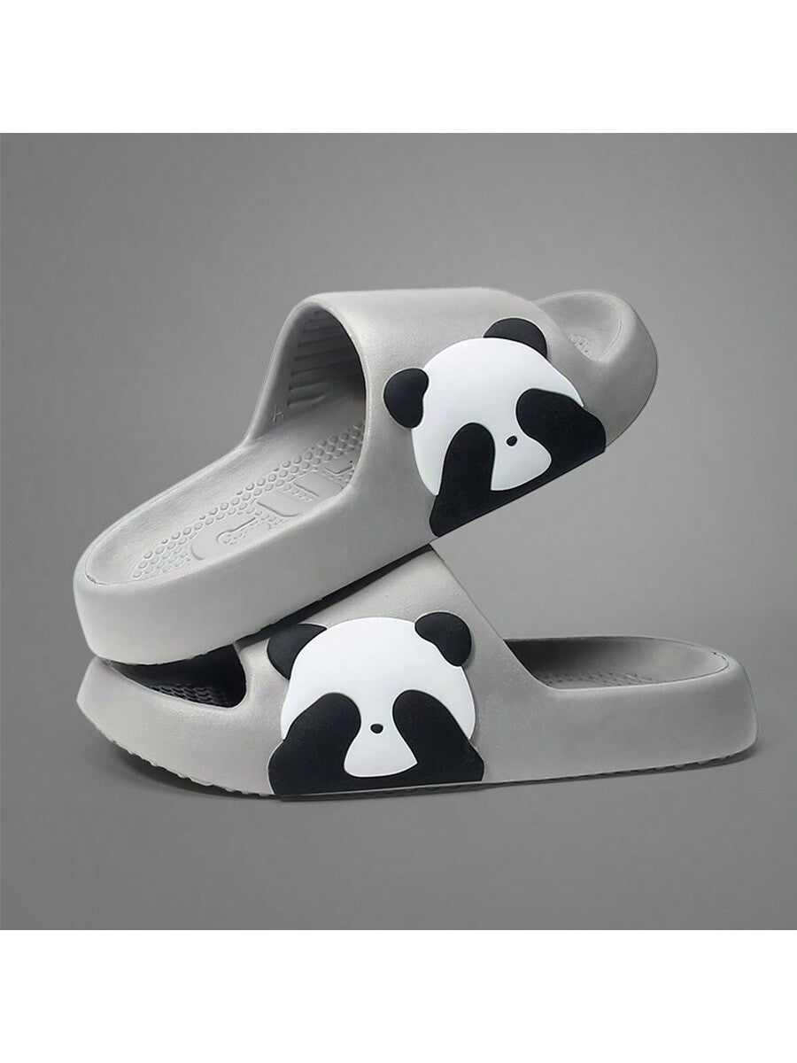 Cute Cartoon Panda Slippers Women's Indoor Anti-Slip EVA Flip Flops For Home