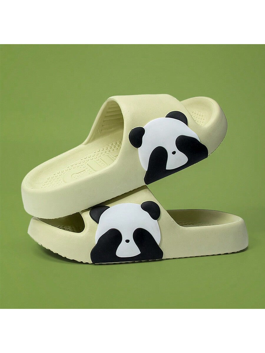 Cute Cartoon Panda Slippers Women's Indoor Anti-Slip EVA Flip Flops For Home